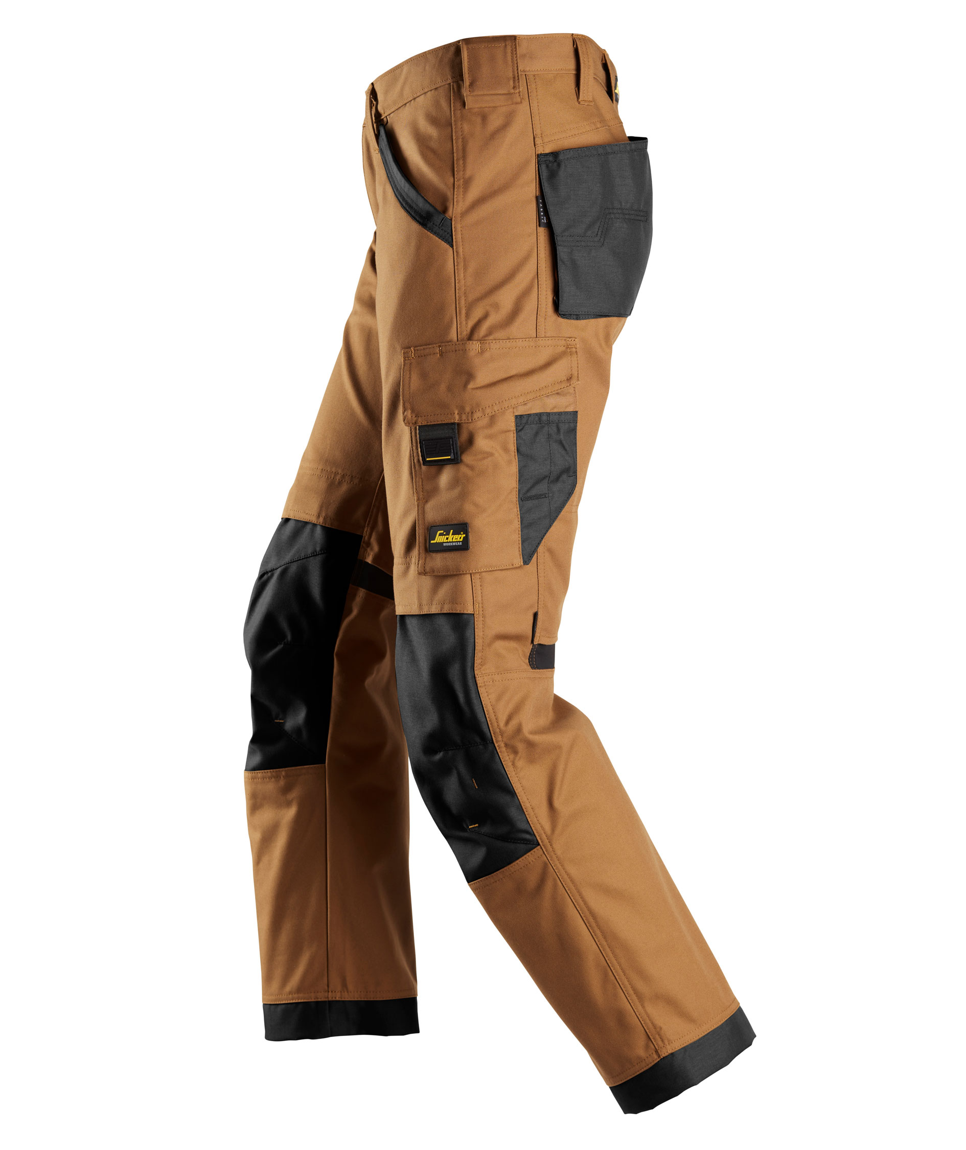 Snickers AllroundWork Canvas+ arbejdsbukser 6324, Brun/Sort, large image number 3