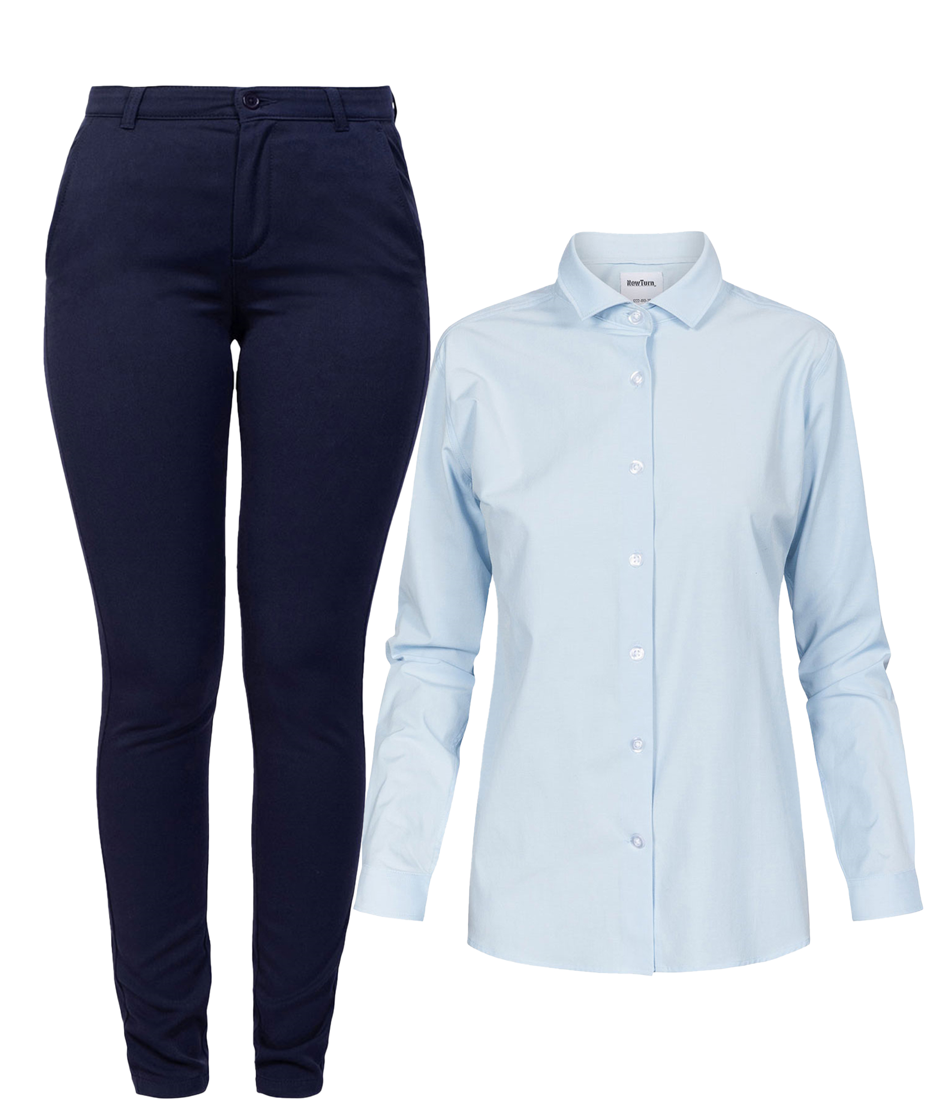 Paket med sim fit skjorta och chinos dam