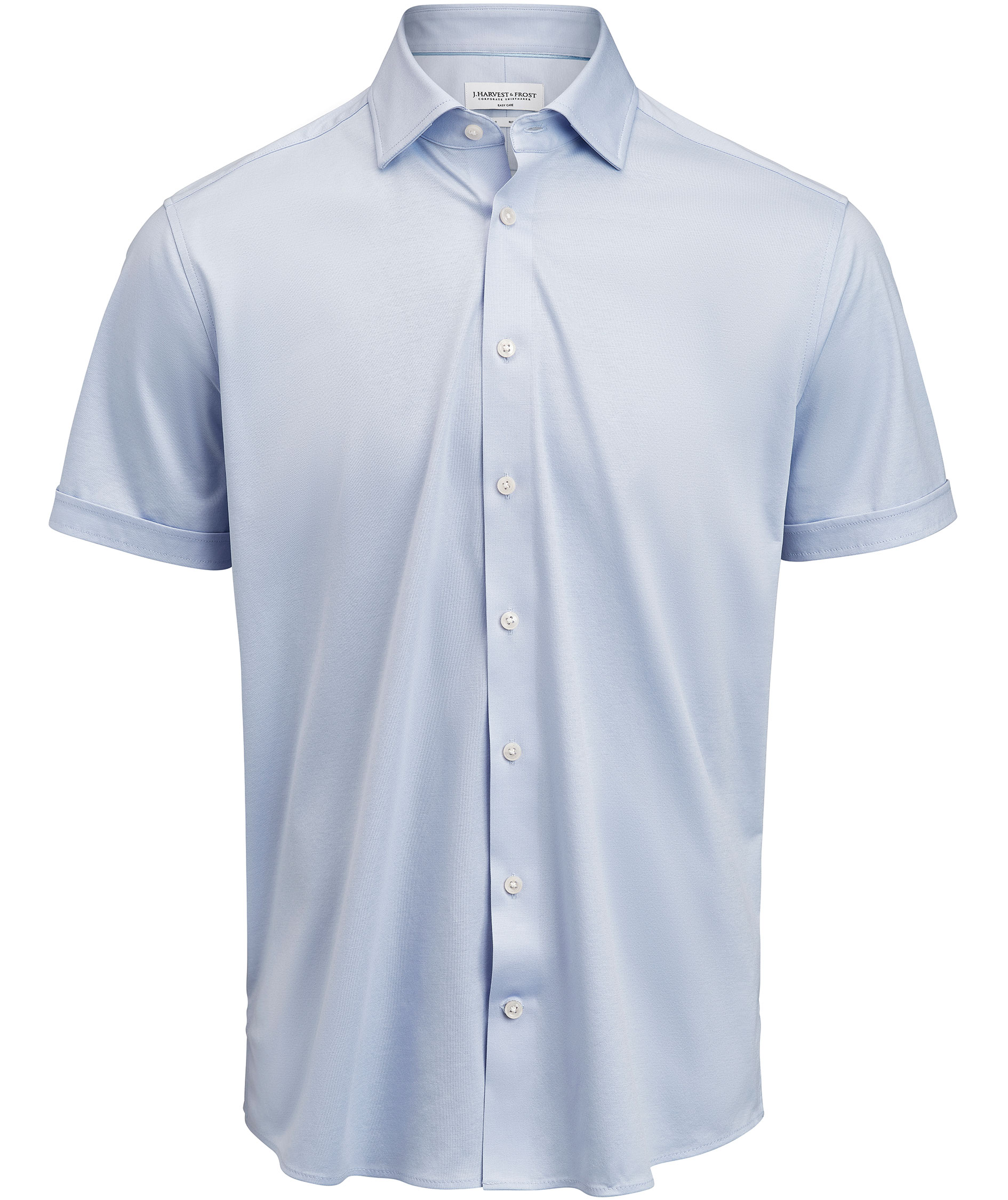 J. Harvest & Frost Indgo Bow Slim fit kort&aelig;rmet skjorte, Sky Blue