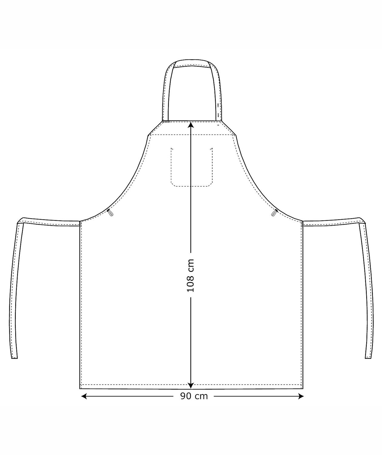 Kentaur wide bib apron, Hunter Green