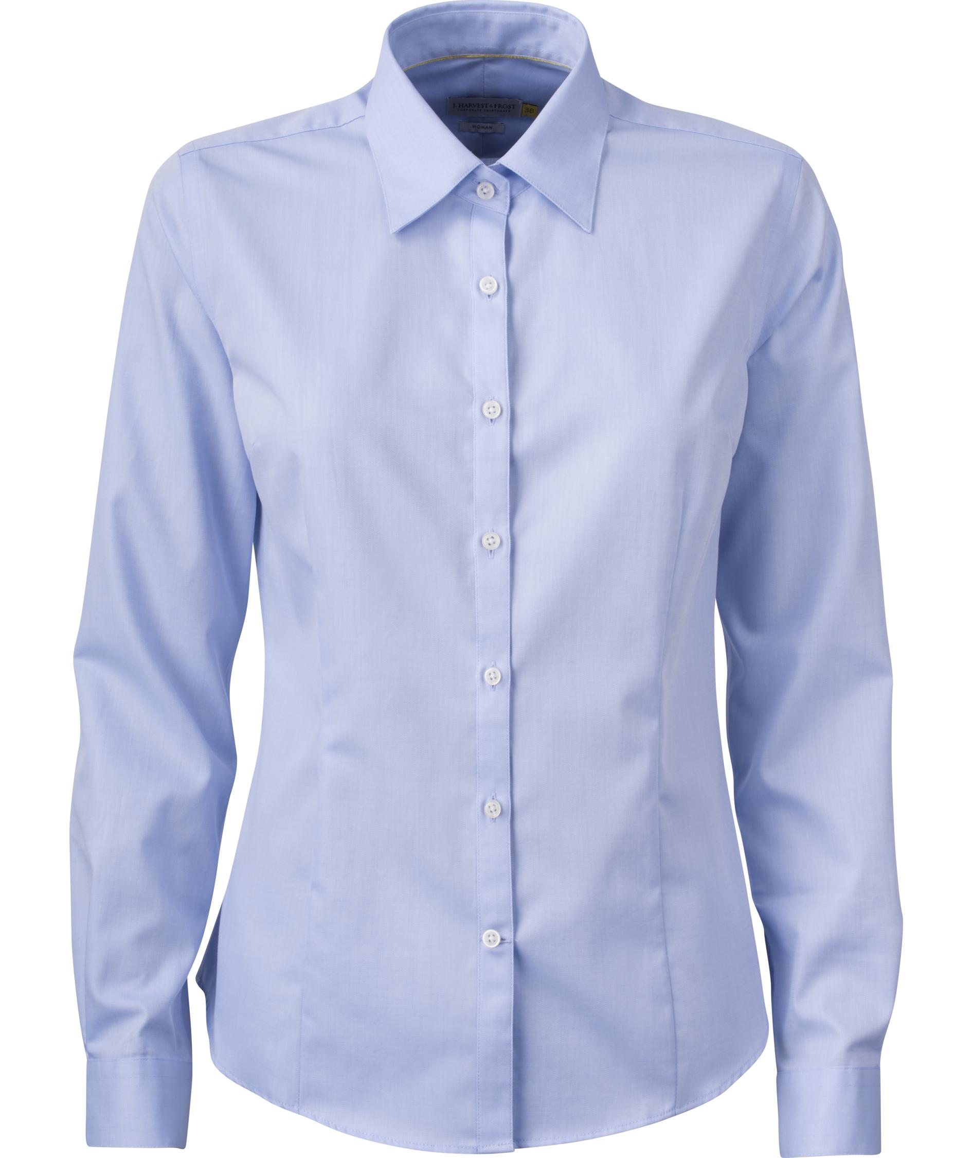 J. Harvest & Frost Twill Yellow Bow 50 lady fit skjorta, Sky Blue