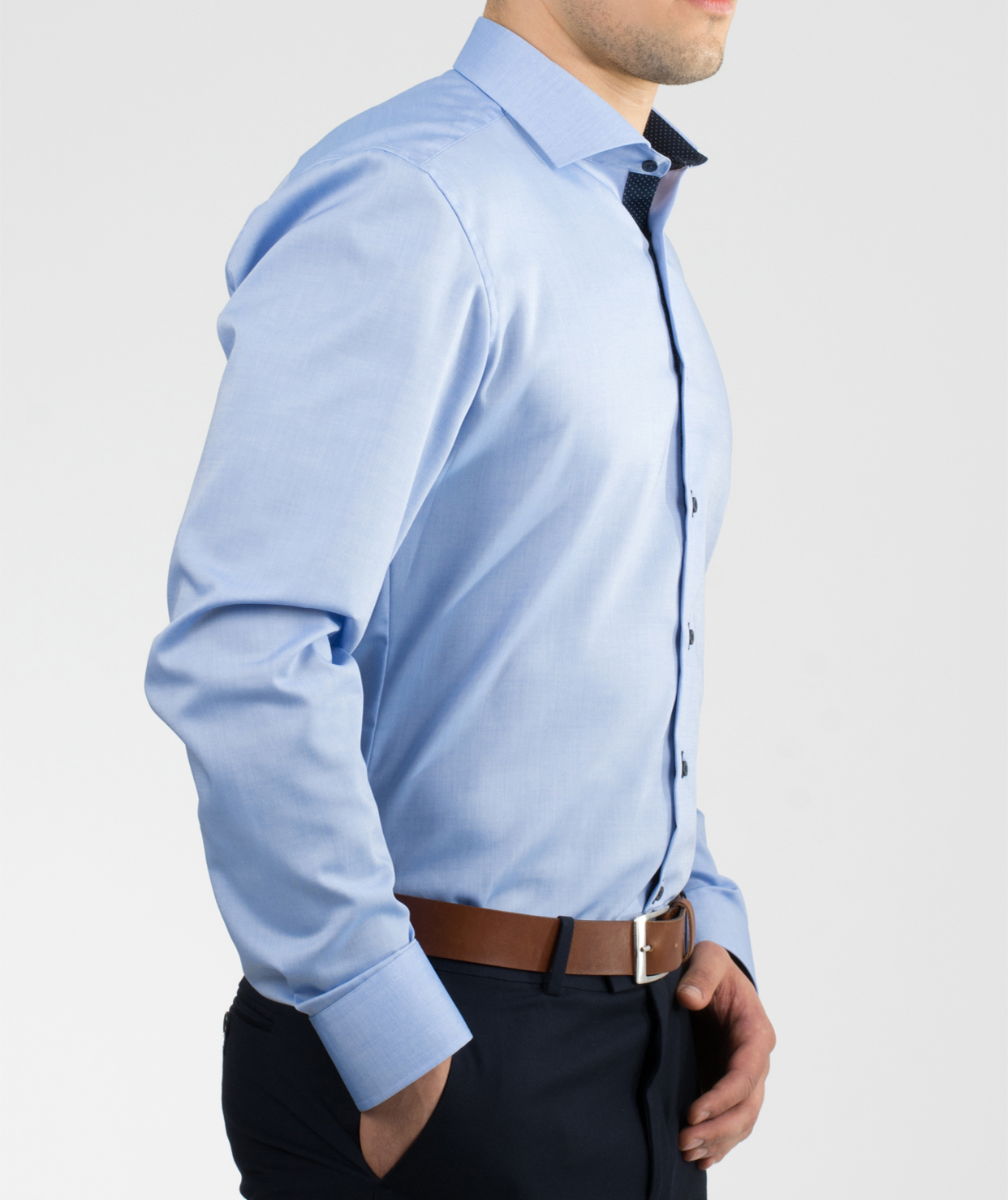 Eterna Fein Oxford Slim fit shirt, Blue, large image number 3