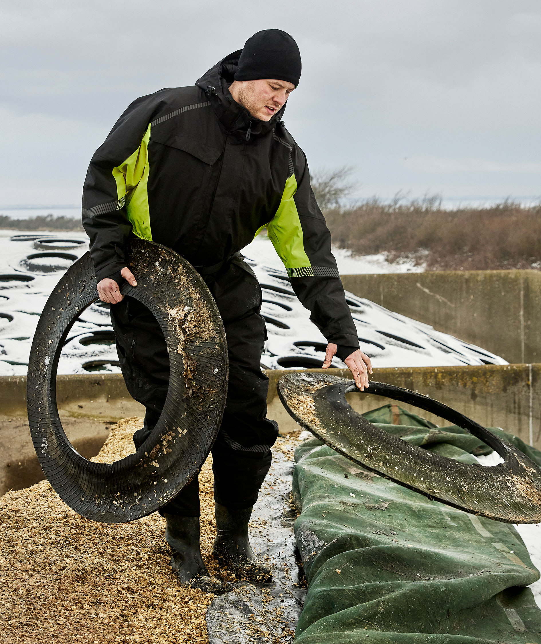 ELKA Working Xtreme vinterkjeledress, Svart/Gul, large image number 9