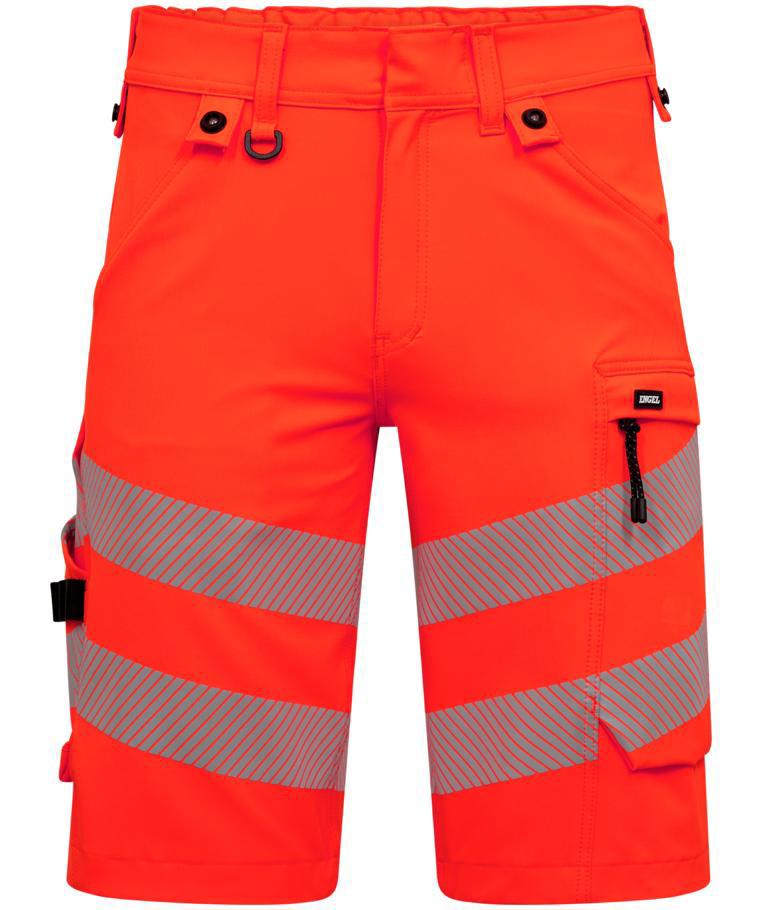 Engel Safety work shorts full stretch, Hi-Vis red/black, Hi-Vis red/black, swatch