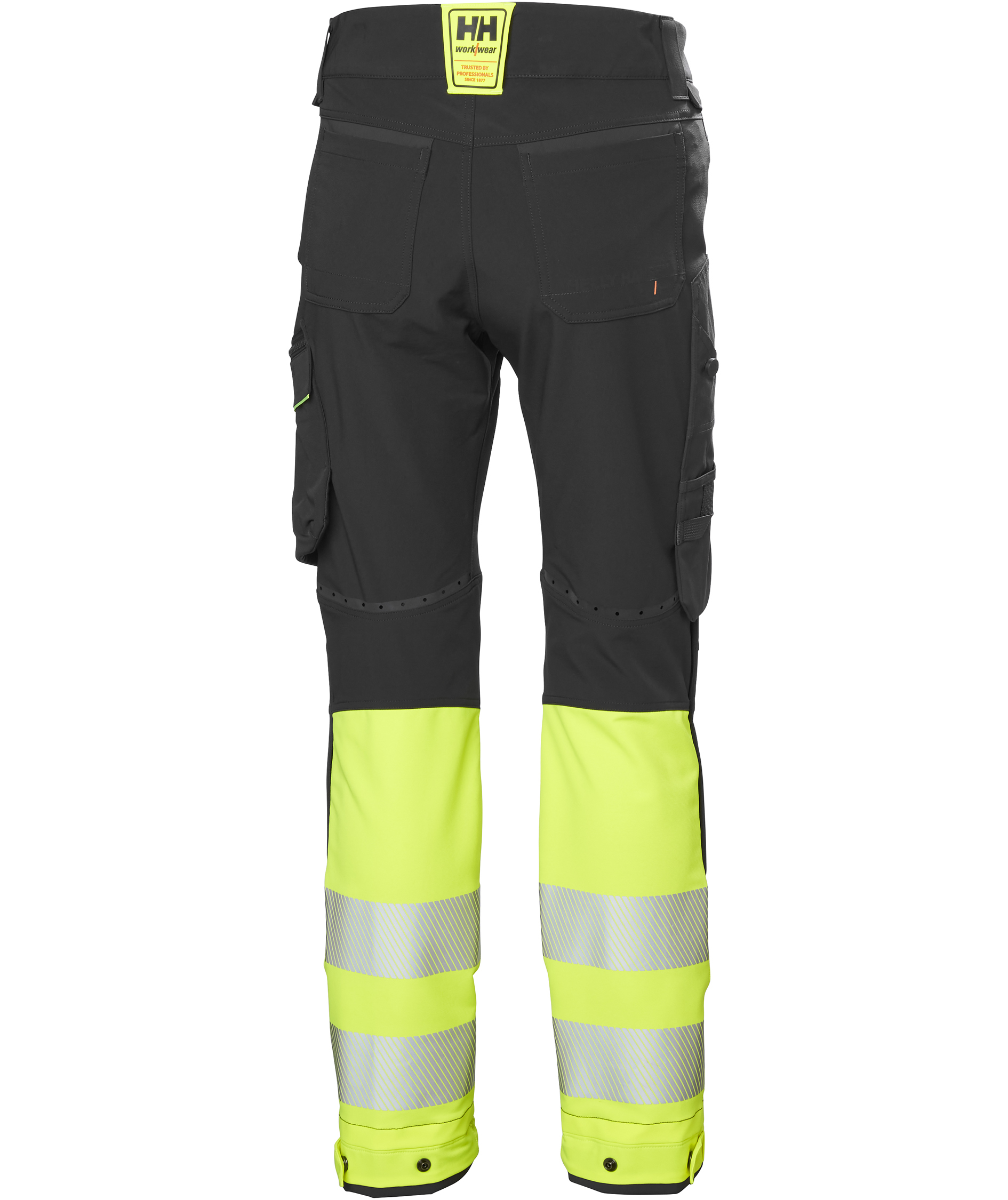 Helly Hansen ICU BRZ Connect&trade; work trousers full stretch, Hi-vis yellow/Ebony, large image number 2