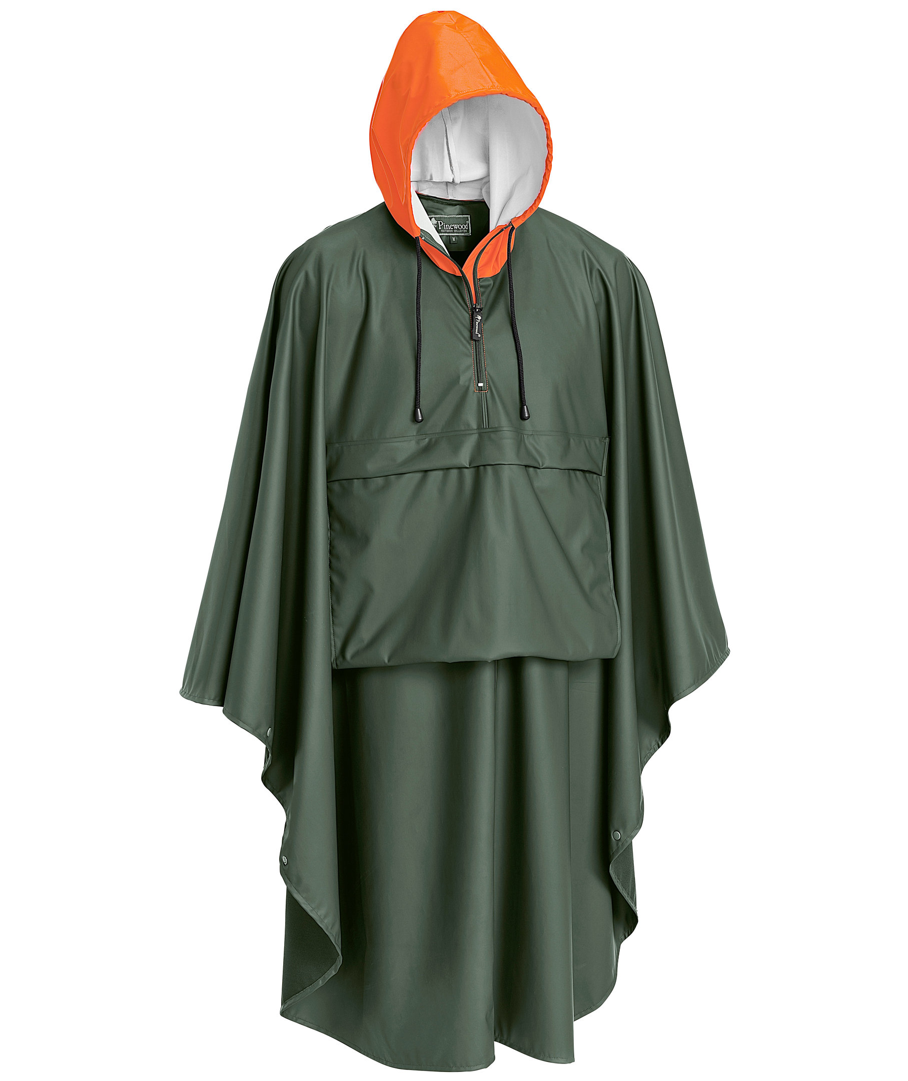 Pinewood Gustav regnponcho, Gr&oslash;n/Orange