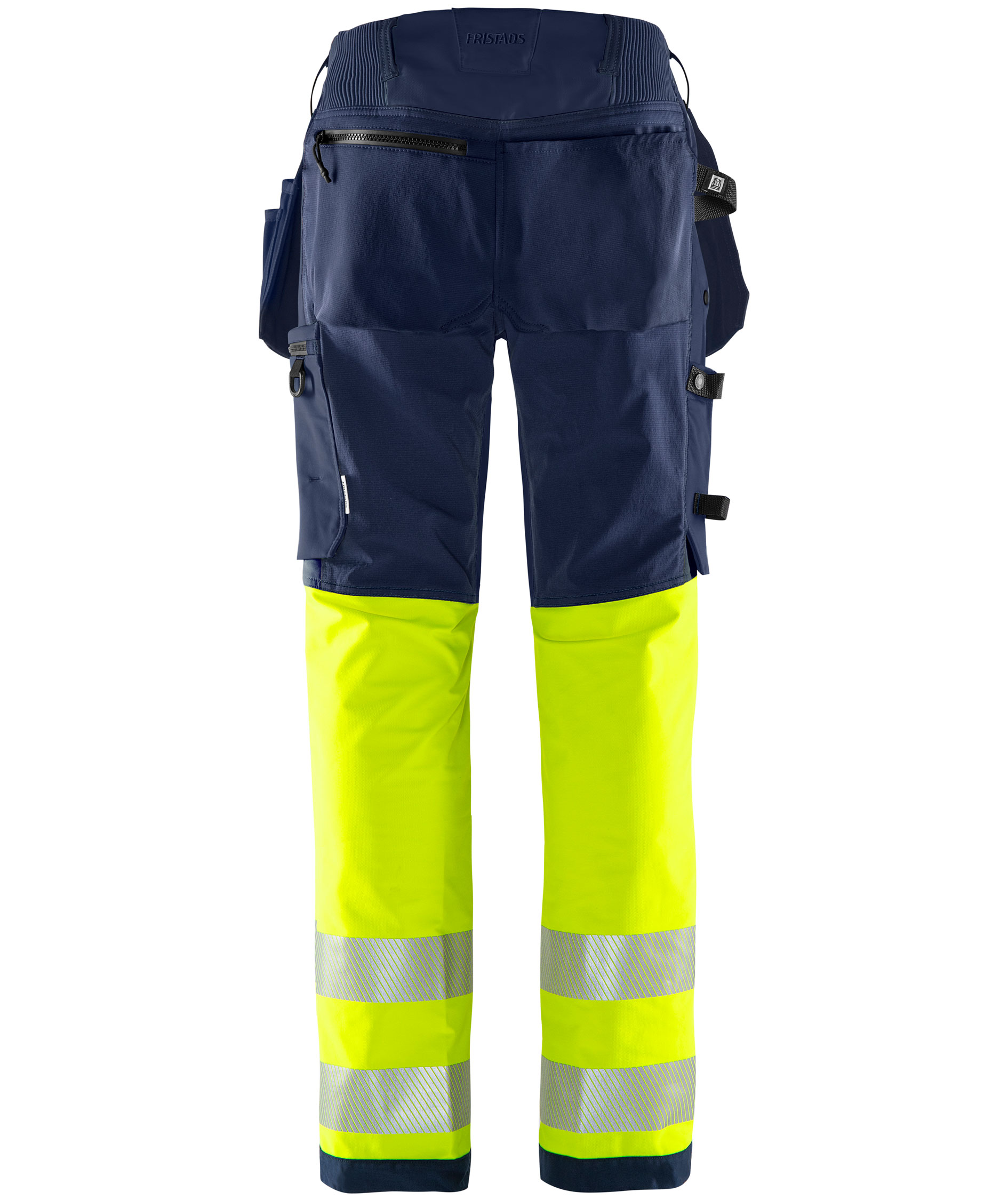 Fristads Green hantverksbyxa full stretch 2643 GSTP, Varsel gul/marinbl&aring;, large image number 1