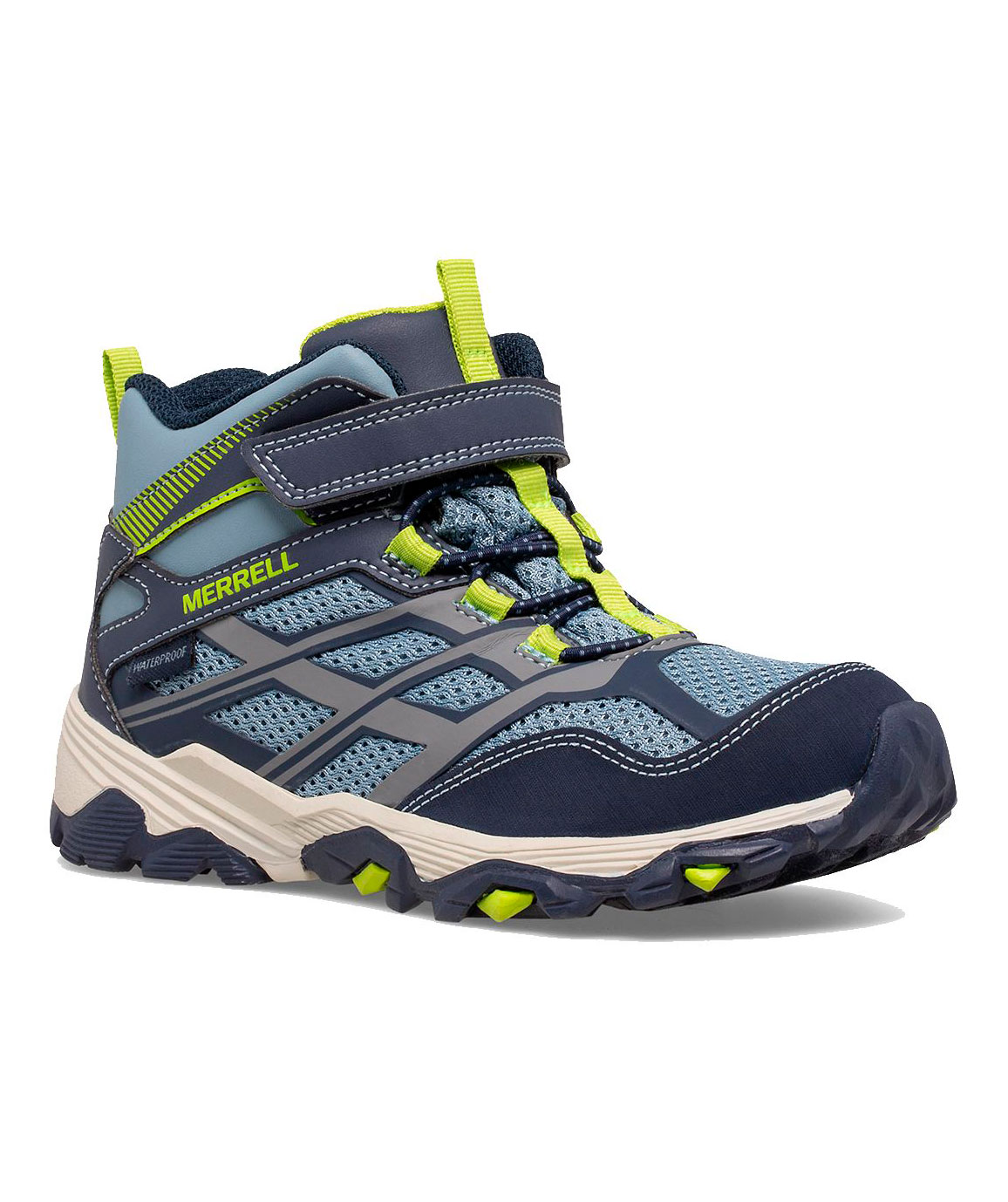 Merrell Moab FST Mid A/C WP k&auml;ngor till barn, Navy/China Blue, large image number 1