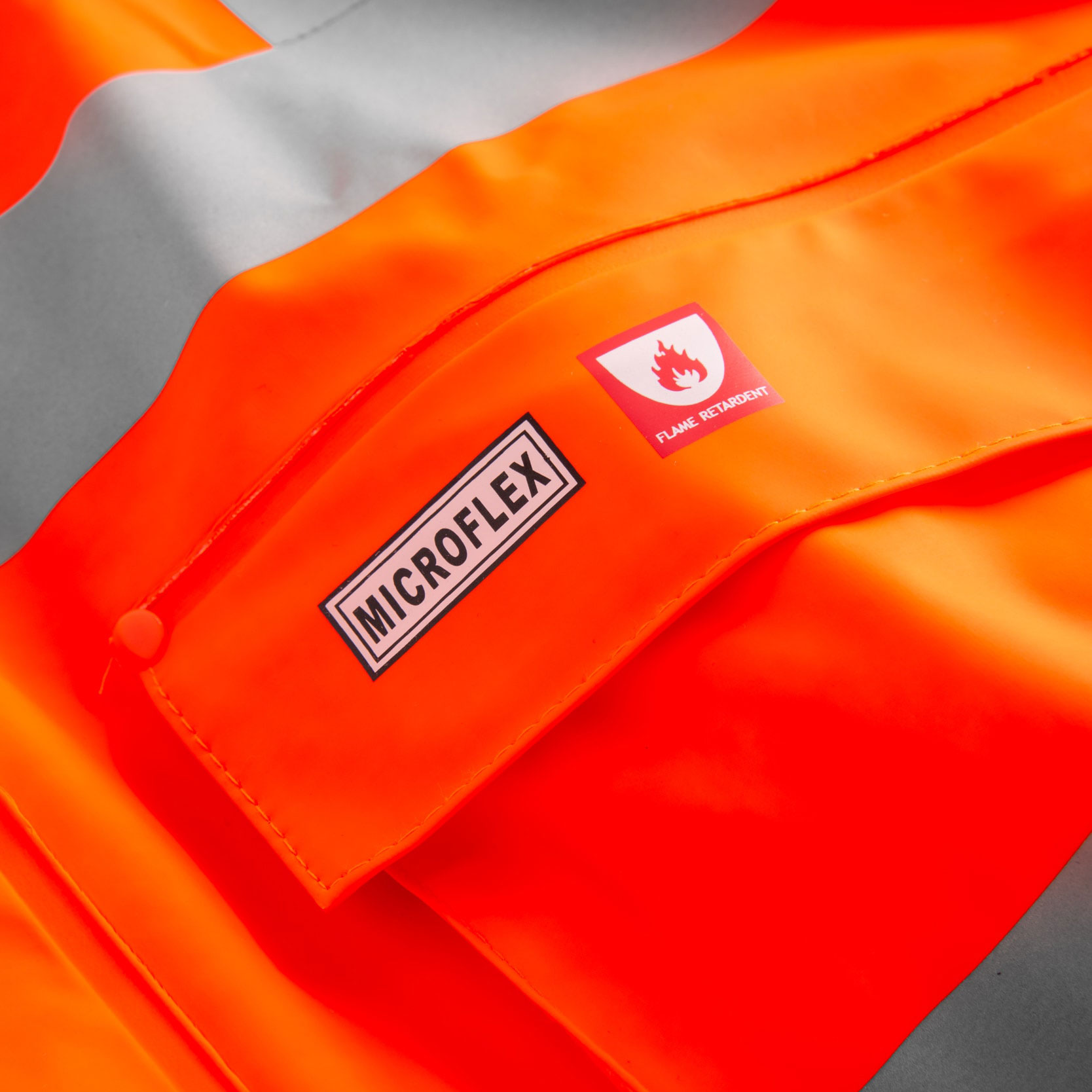 Lyngs&oslash;e Multinorm PU vinterjakke, Hi-vis Orange, large image number 3