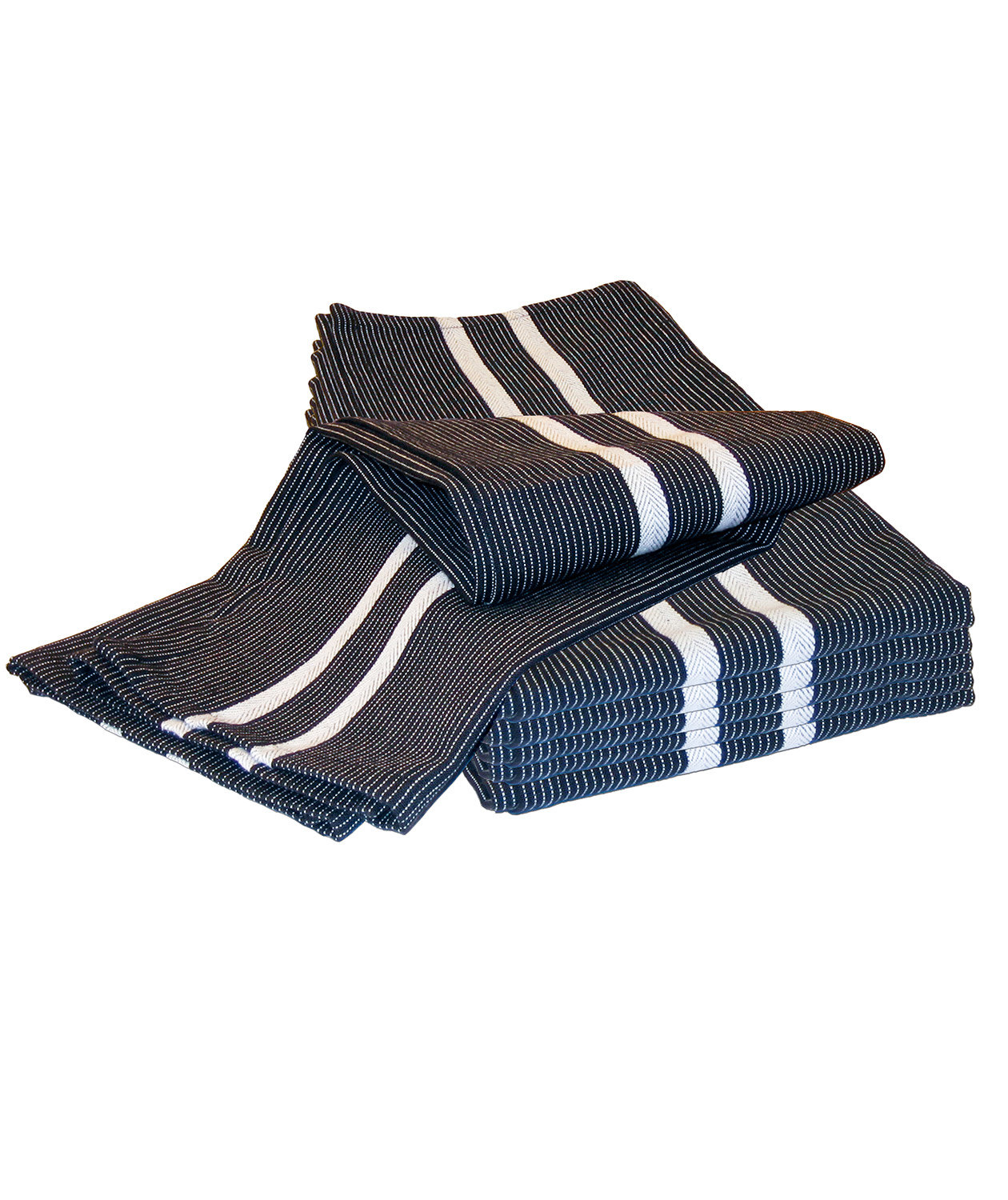 Segers 6-pack handduk, Svart/Vit