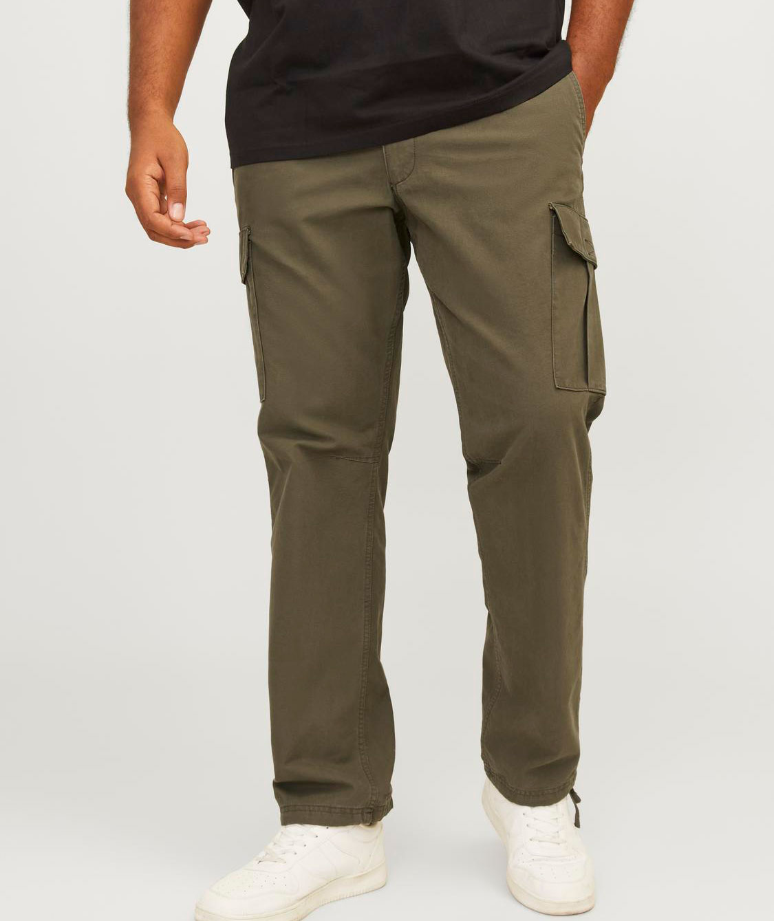 Jack & Jones Plus JPSTKANE JJBARKLEY cargobyxa, Olive night