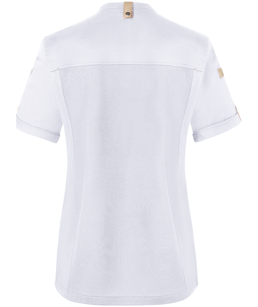 Karlowsky Green-Generation kort&aelig;rmet dame kokkejakke, White , large image number 2