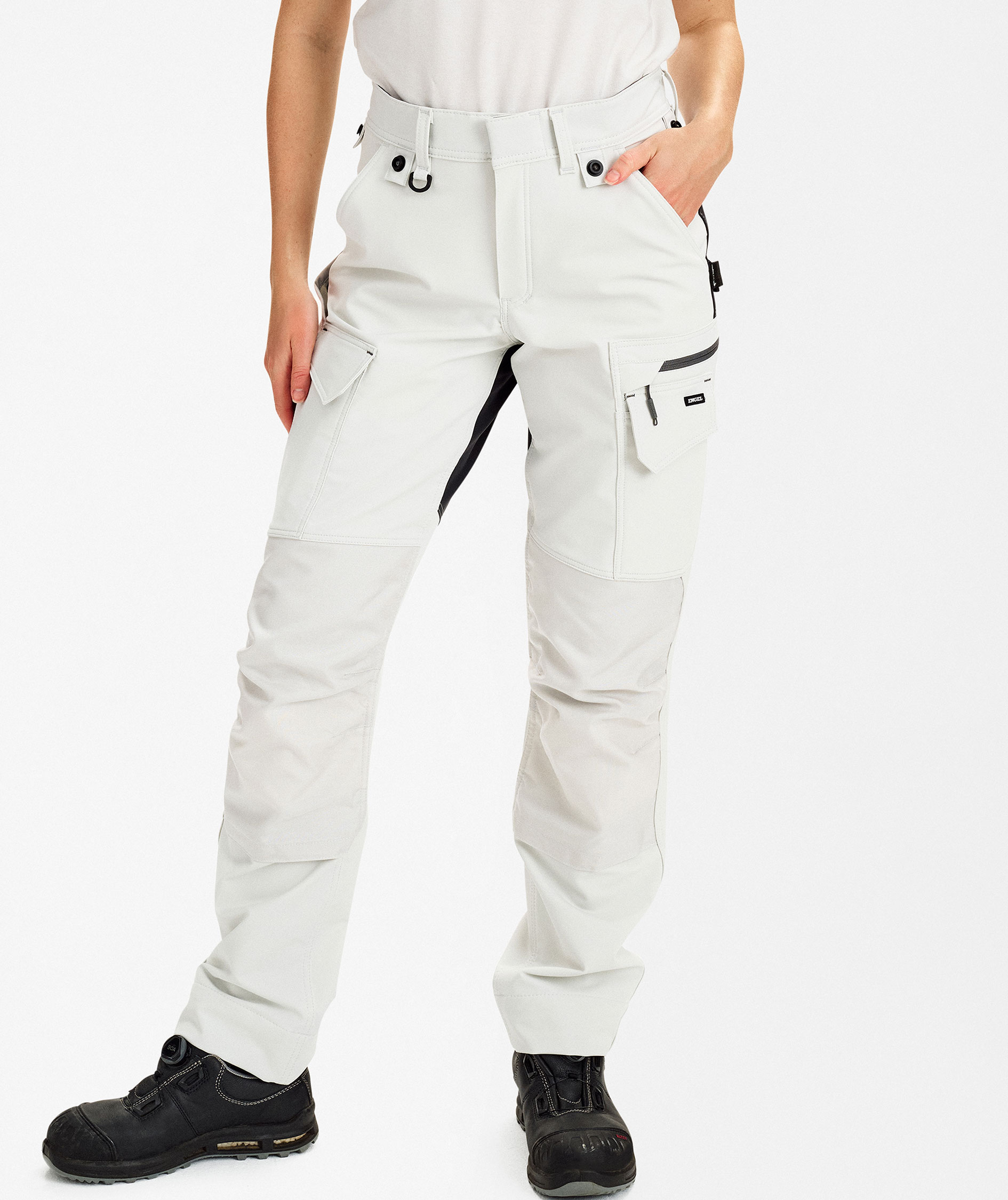 Engel Entire Damen Arbeitshose full stretch, Bone White/Anthracite Grey, large image number 2
