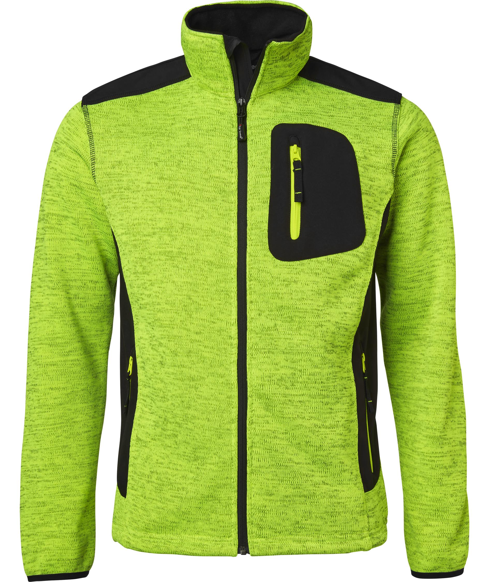 Top Swede strikket fleecejakke 123, Gul/Svart