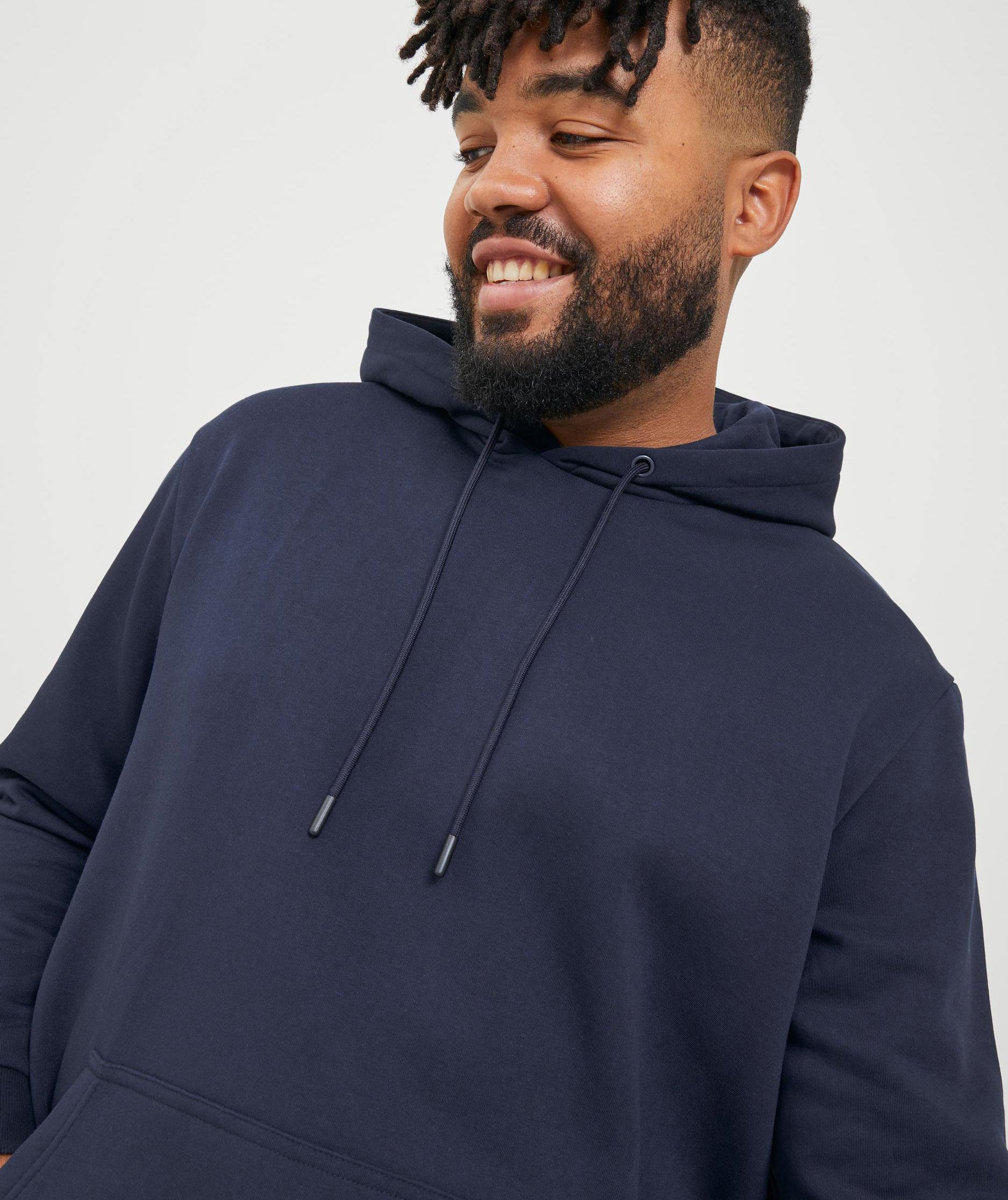 Jack & Jones Plus JJEBRADLEY Hoodie, Navy Blazer, large image number 4