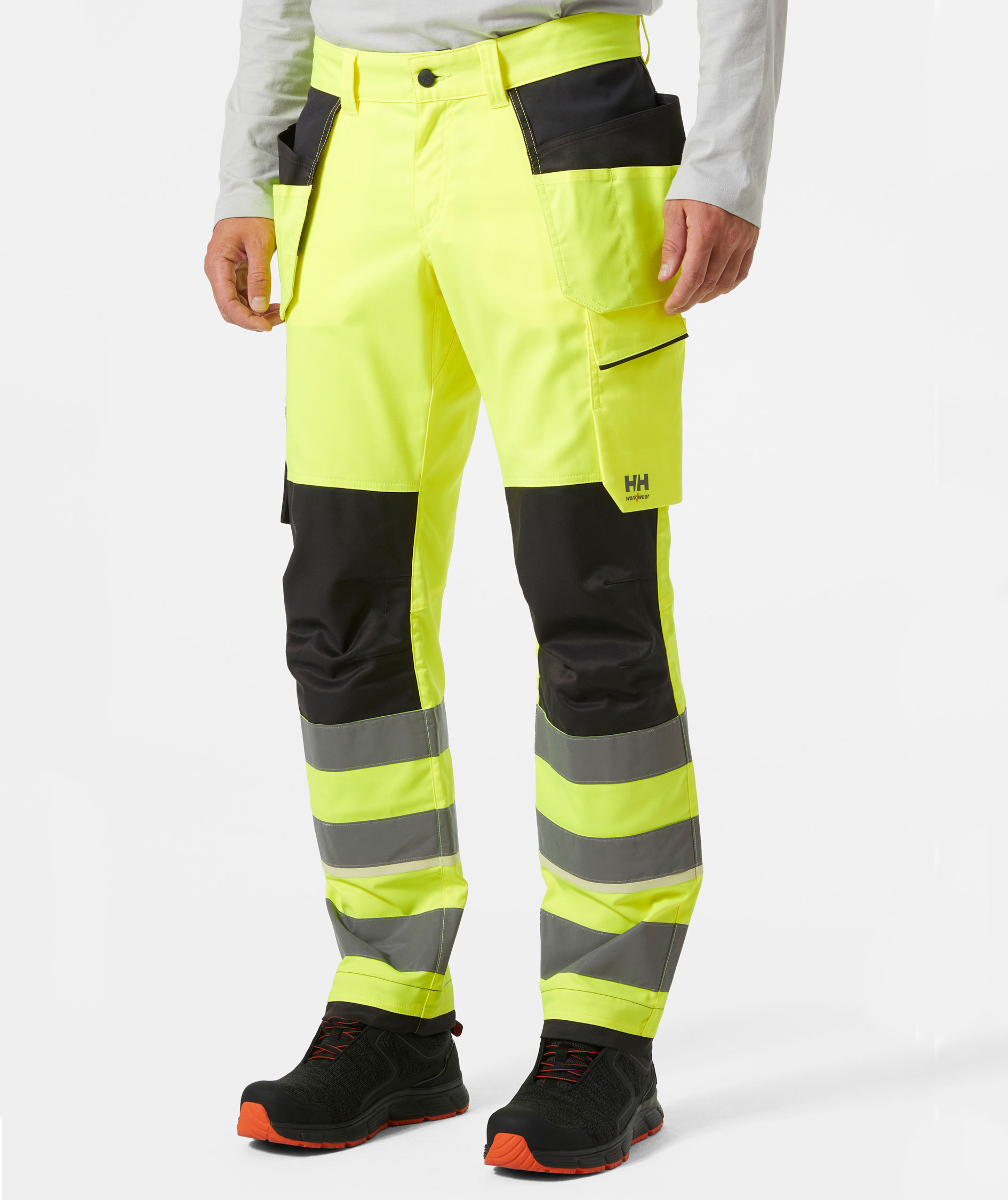 Helly Hansen UC-ME h&aring;ndverksbukse, Hi-vis Gul/Ebony
