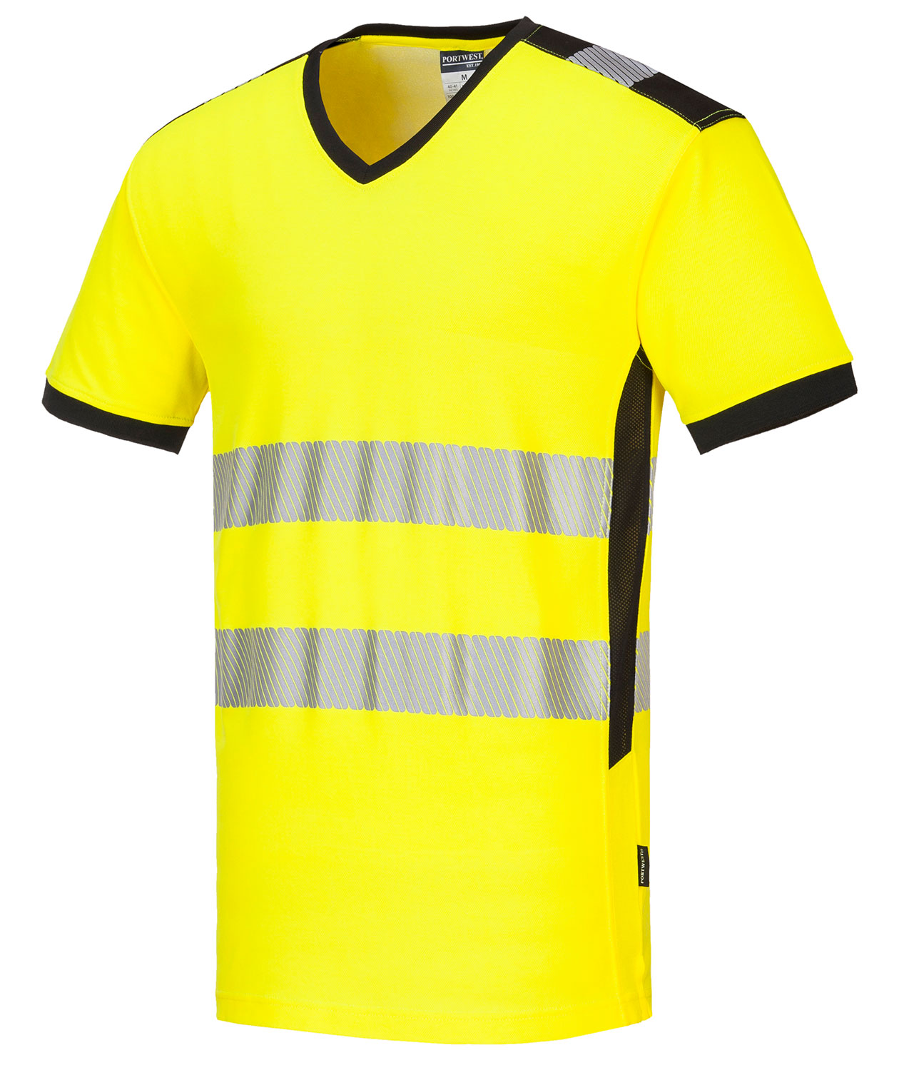 Portwest PW3 T-shirt, Varsel Gul/Svart
