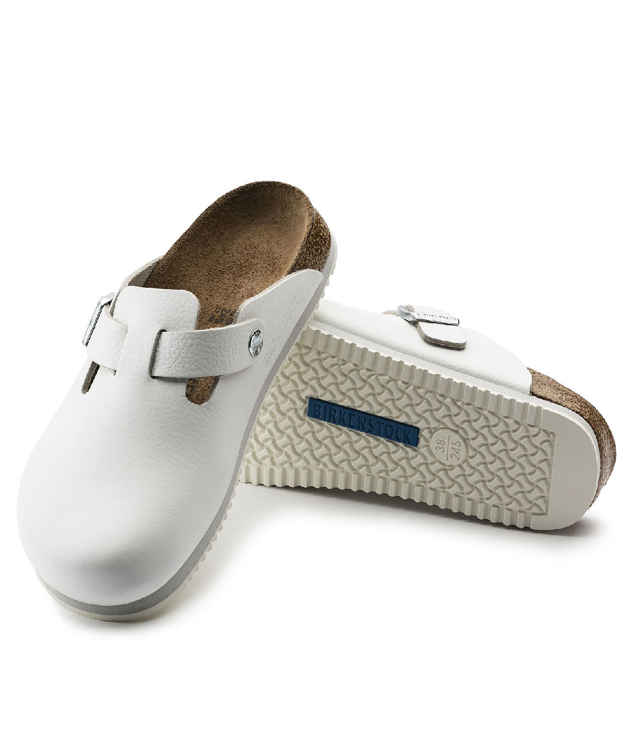 Birkenstock Boston Supergrip Regular Fit sandaler, Hvid, large image number 3