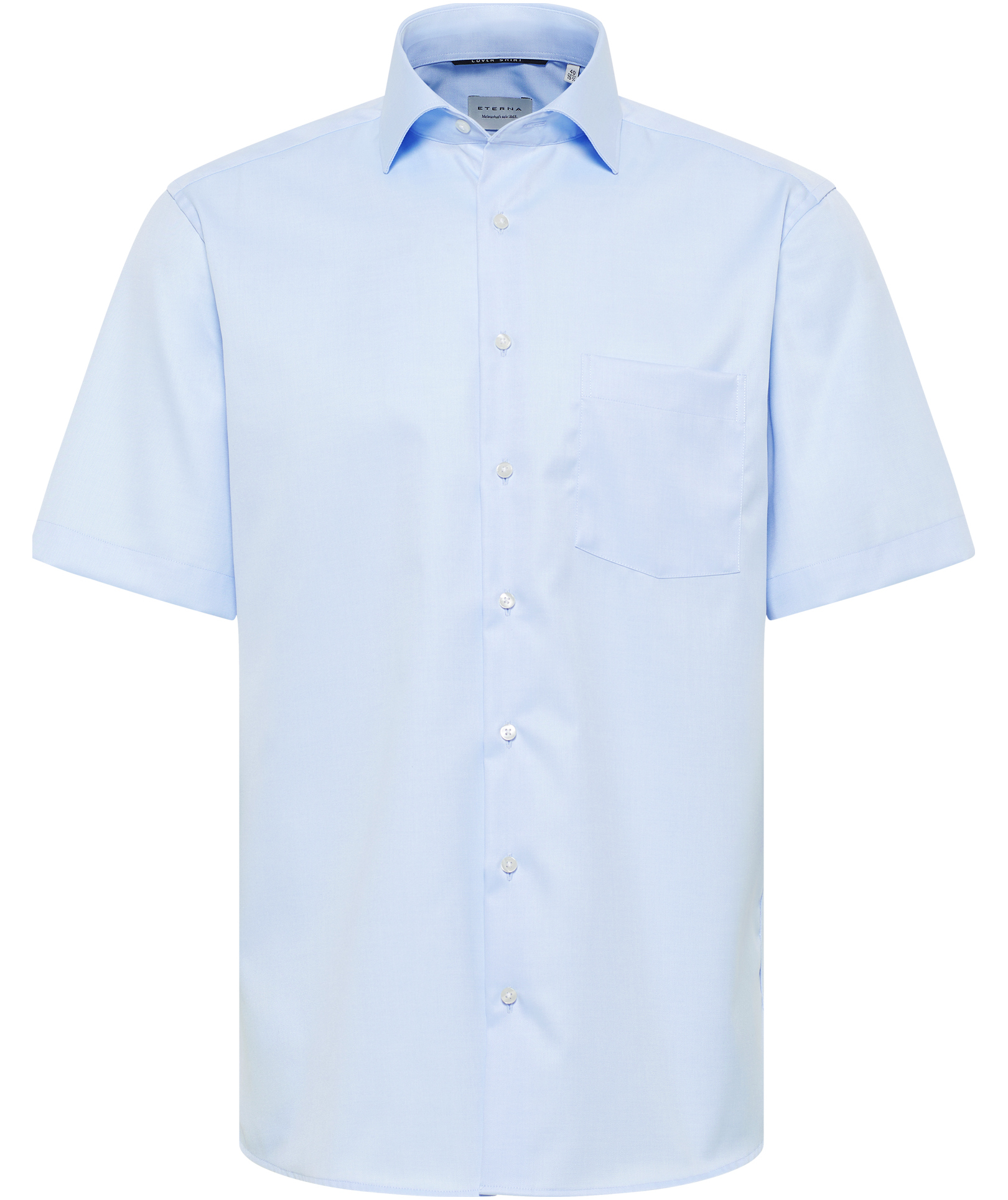Eterna Cover Modern fit kort&auml;rmad skjorta, Light blue