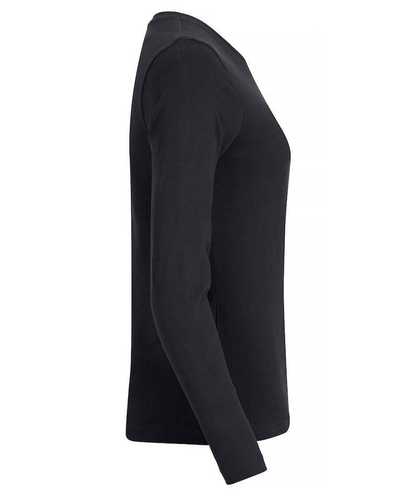 Clique women's Premium Fashion long-sleeved T-shirt, Black, large image number 3