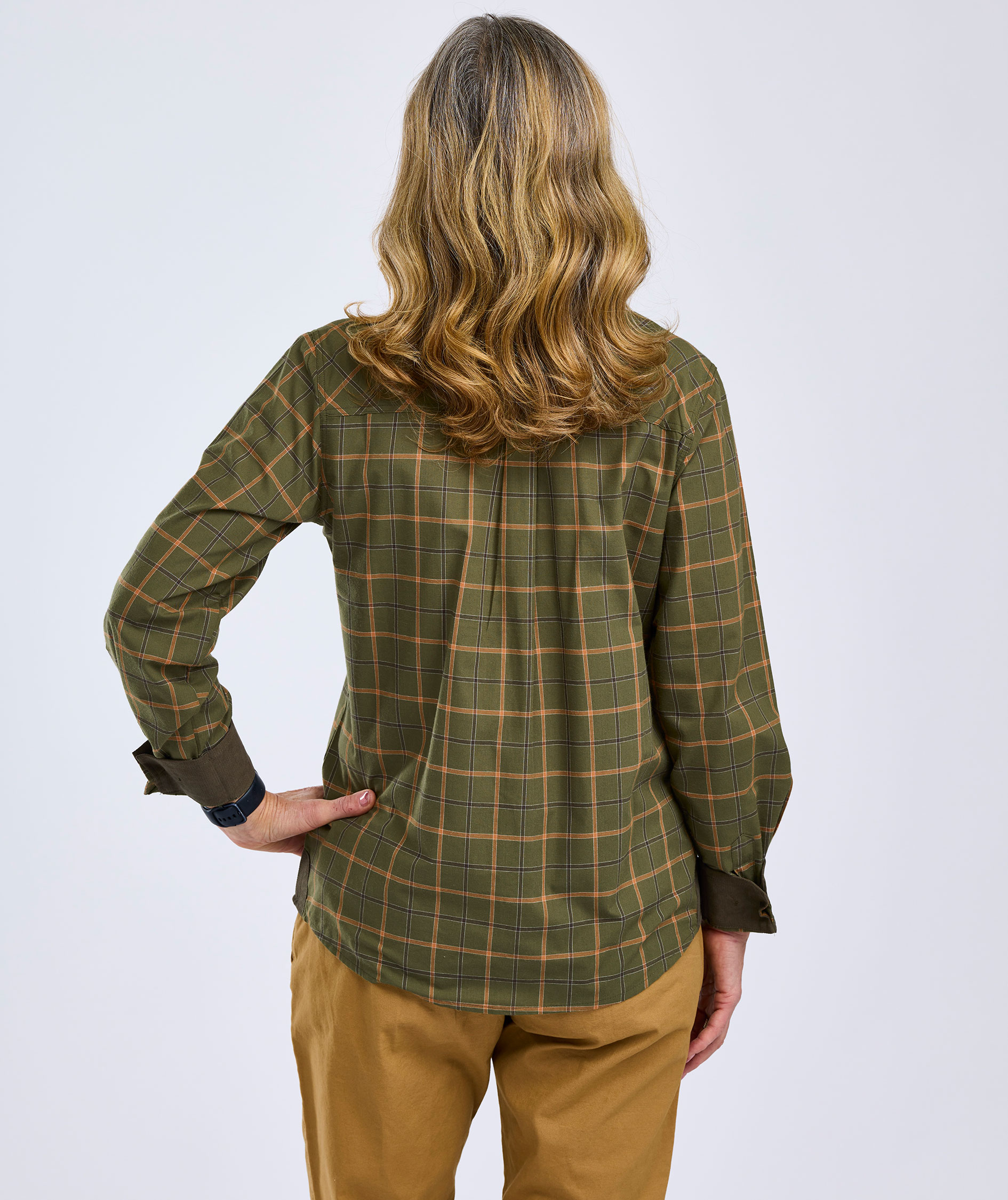 Pinewood Wolf dameskjorte, Green/Terracotta, large image number 8