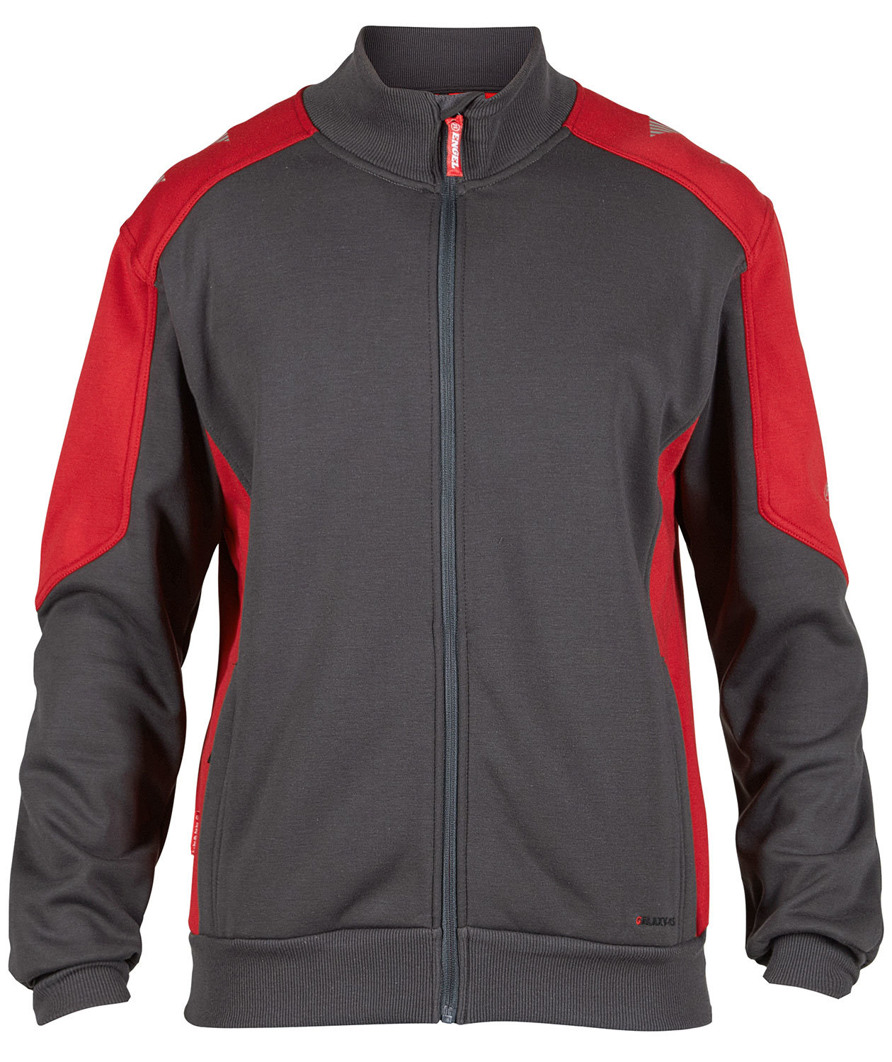 Engel Galaxy sweat cardigan, Antrasittgr&aring;/Tomato Red, Antrasittgr&aring;/Tomato Red, swatch