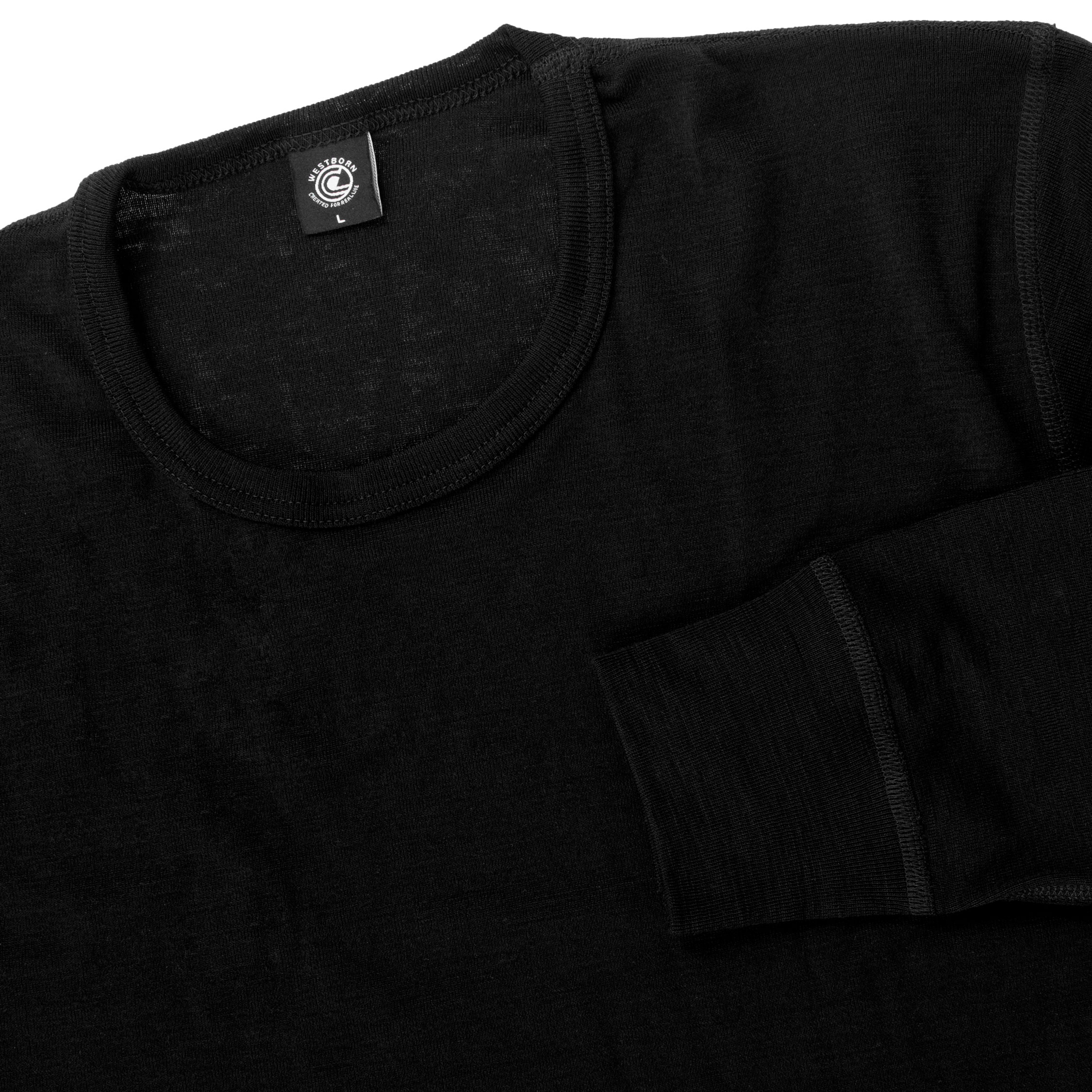 Westborn baselayer tr&oslash;je med merinould, Black, large image number 3