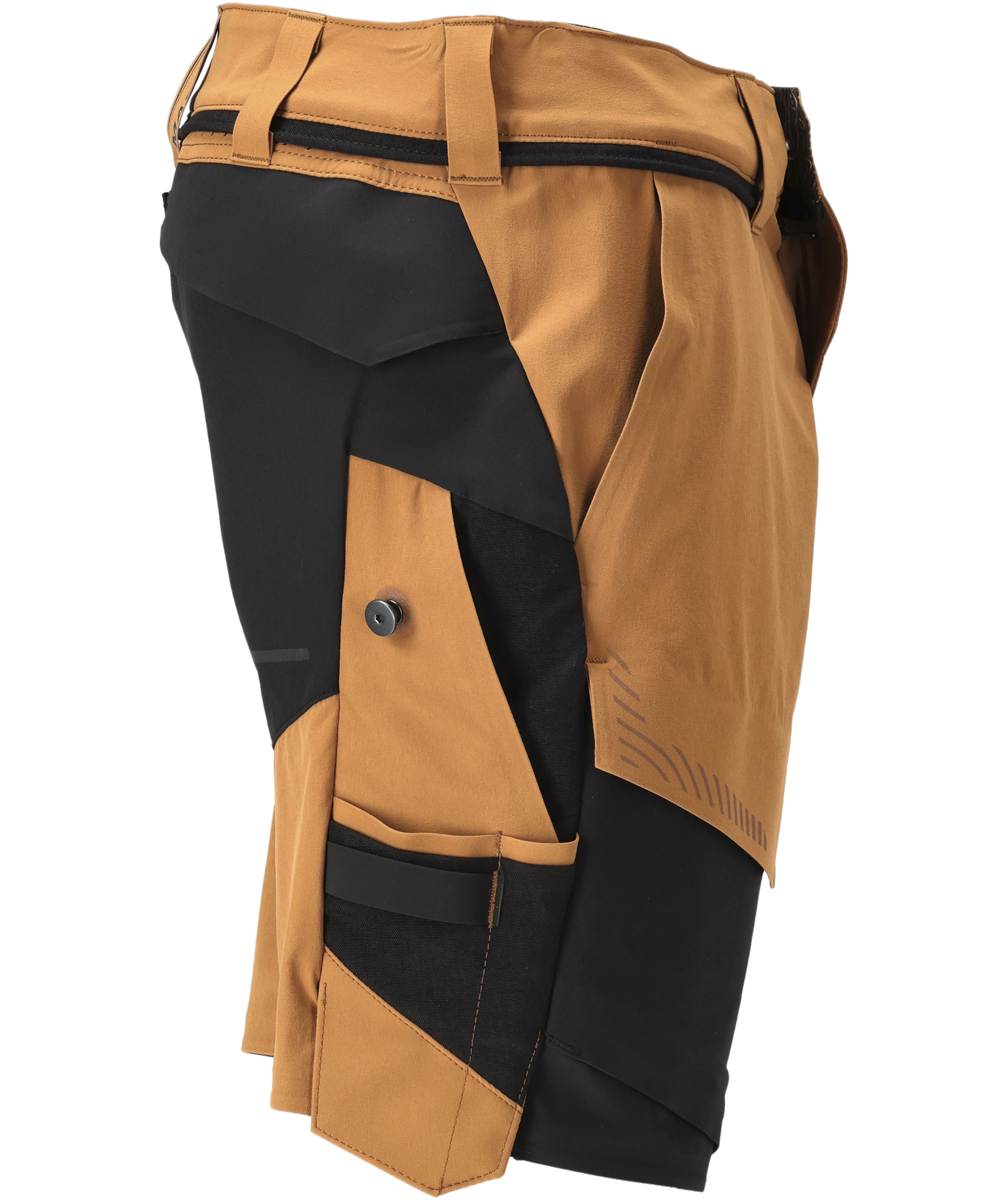 Mascot Customized arbeidsshorts full stretch, N&oslash;ttebrun/Svart, large image number 3