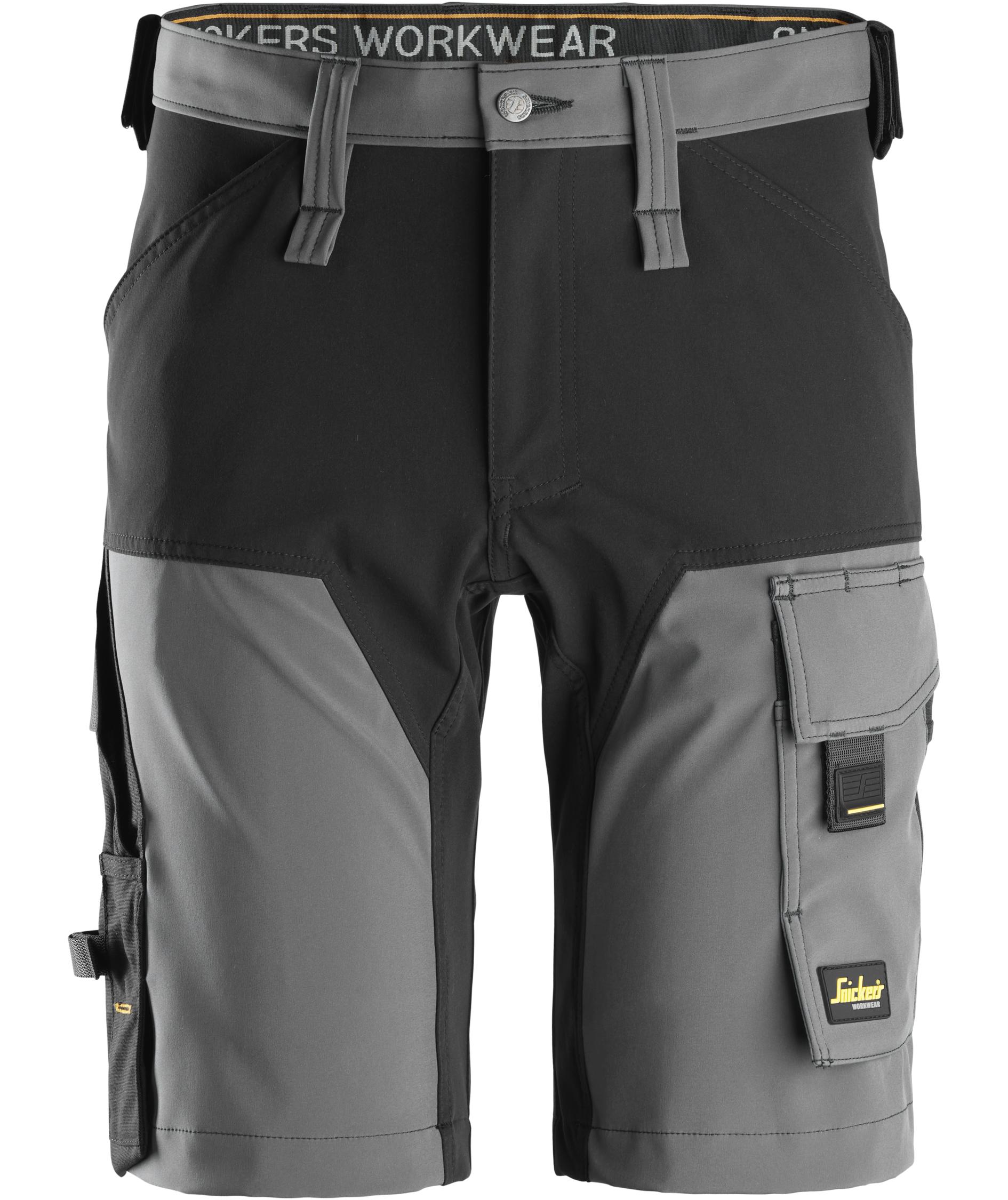 Snickers AllroundWork arbeidsshorts 6173 full, Steel Grey/Black, Steel Grey/Black, swatch