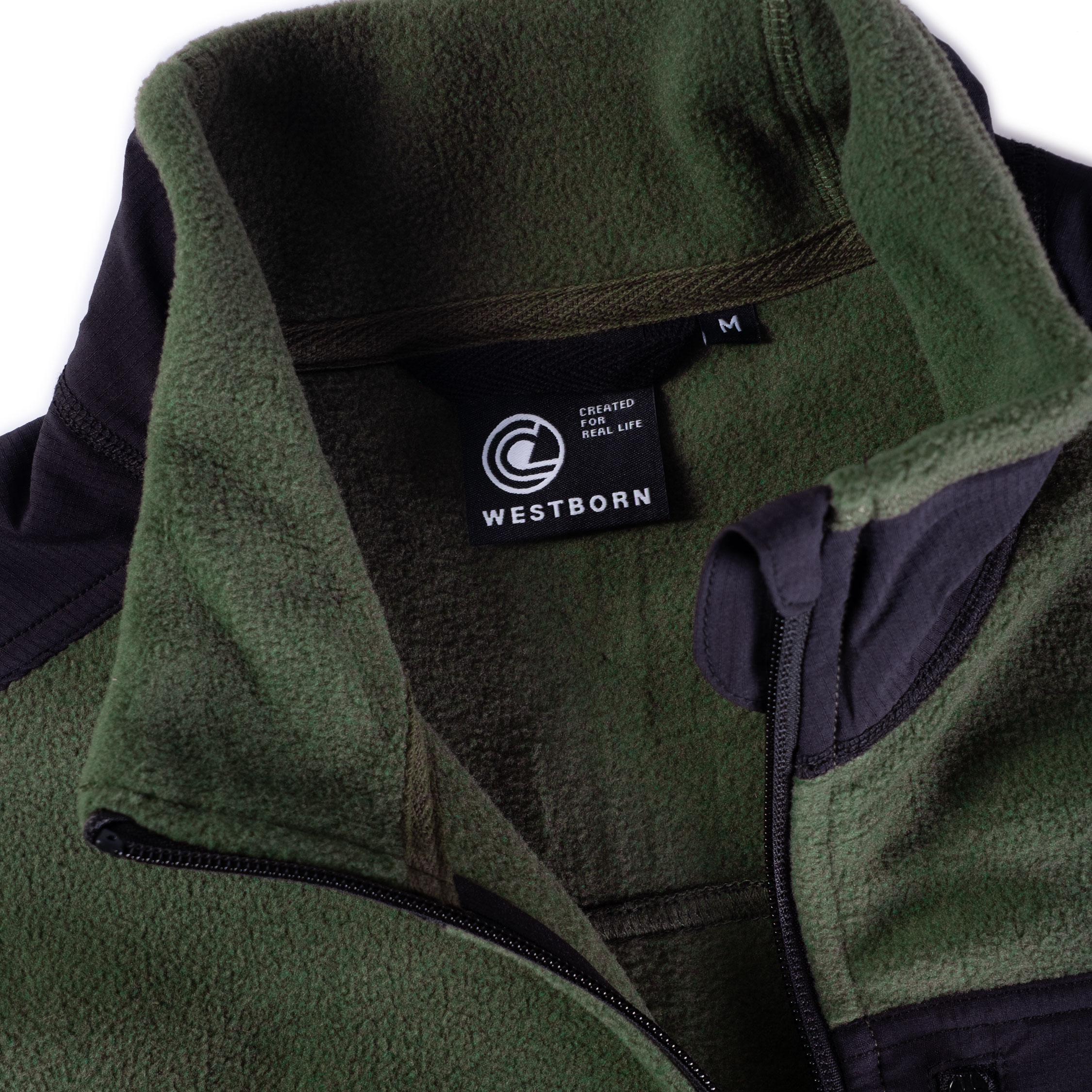 Westborn microfleece jakke, Dusty Olive, large image number 4