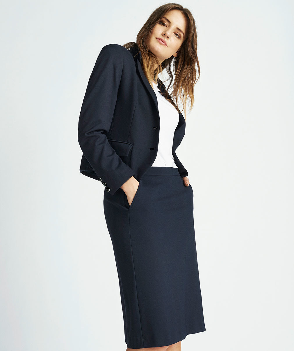 Claire Woman Nicole dame skj&oslash;rt, Navy, large image number 2