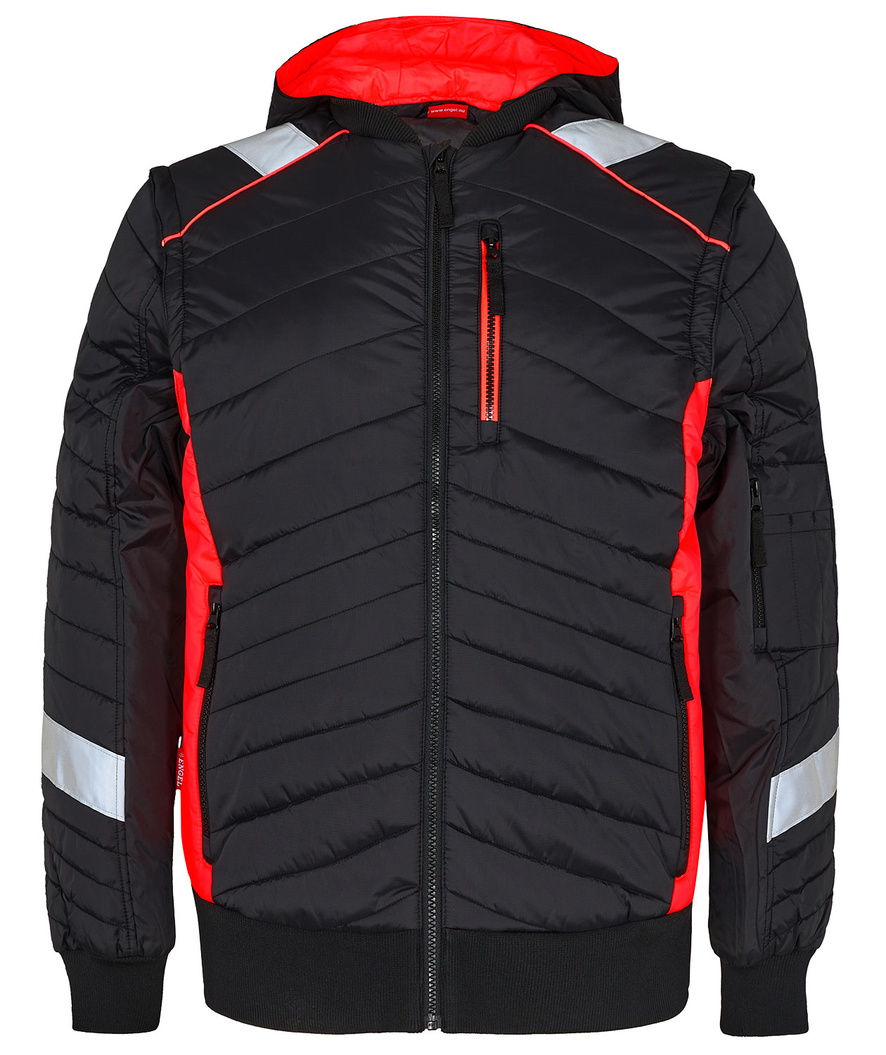 Engel 2-i-1 Cargo jakke, Sort/R&oslash;d, Sort/R&oslash;d, swatch