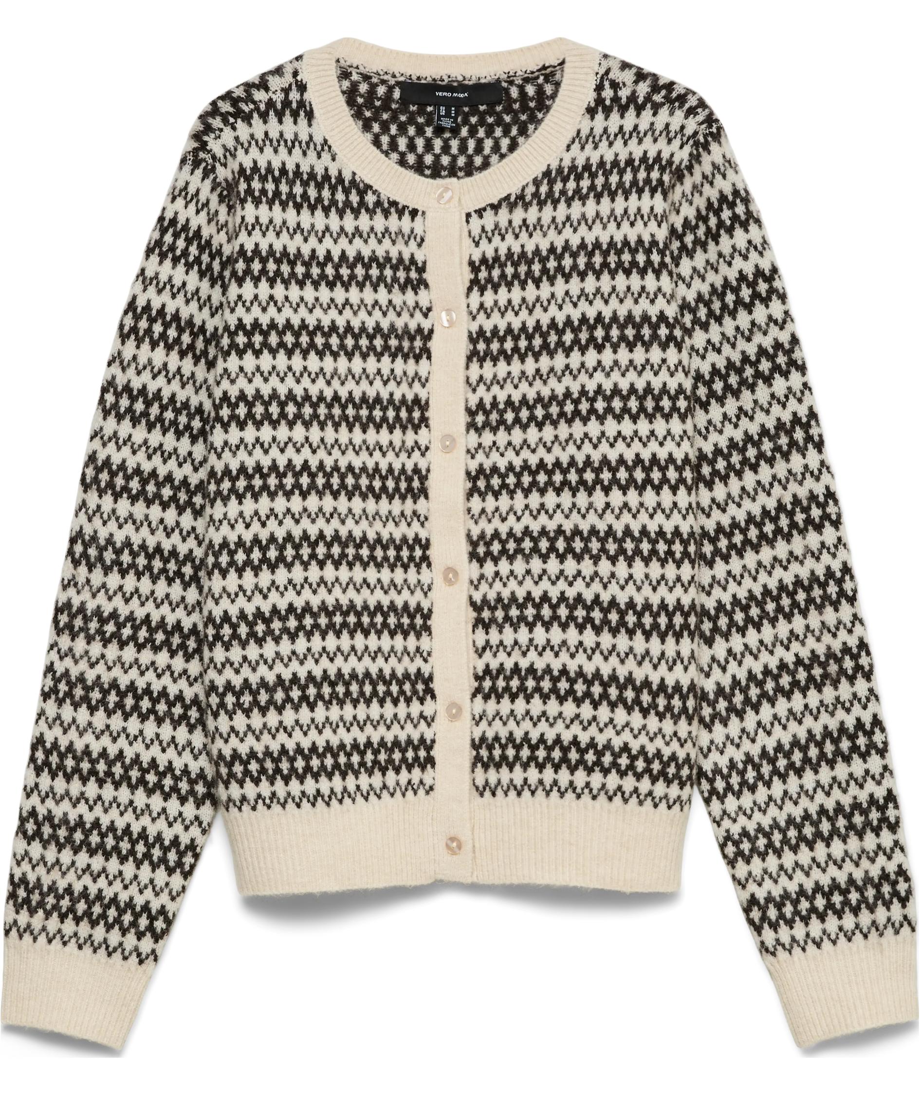 Vero Moda VMBIRCH dame cardigan, Birch/Chocolate Torte