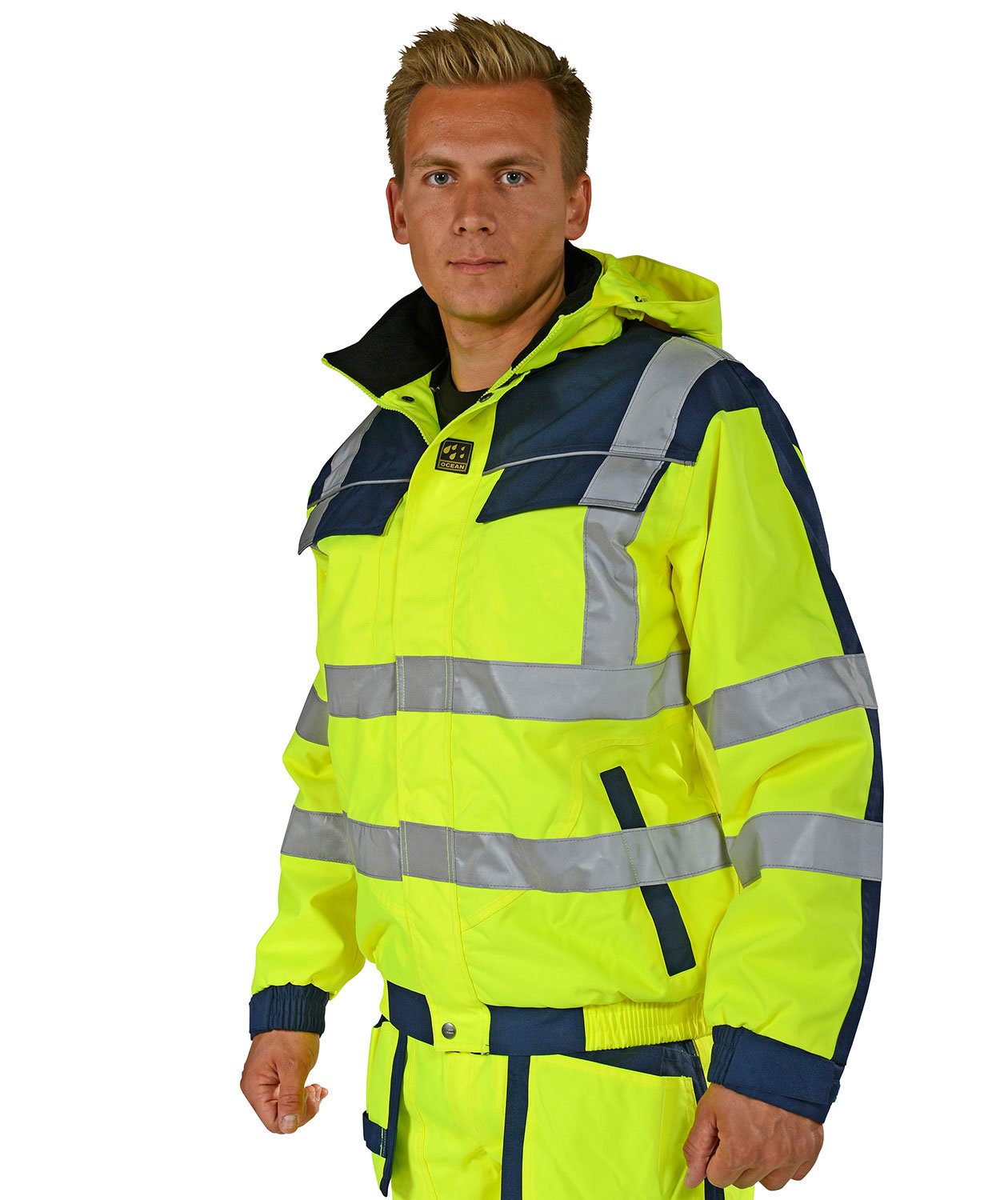 Ocean Medusa jacka, Varsel yellow/marinbl&aring;