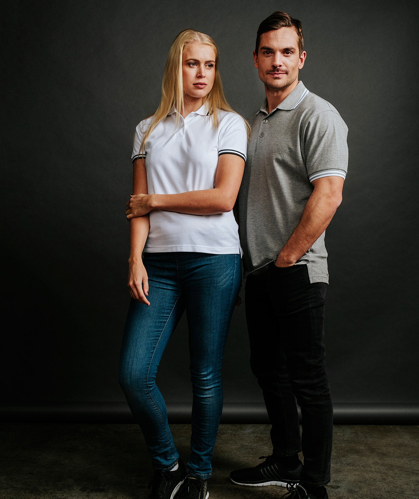 YOU Napoli  polo shirt, Grey Melange, large image number 1