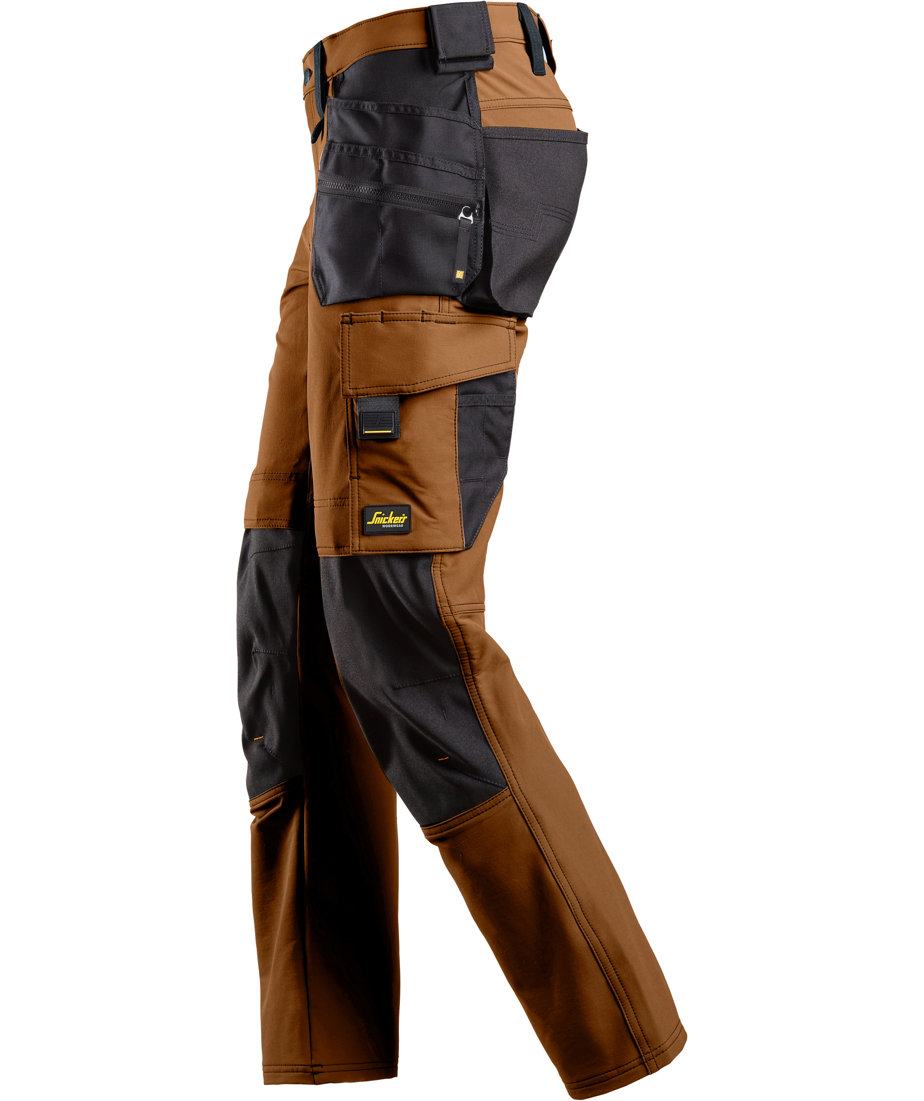 Snickers AllroundWork h&aring;ndverksbukse 6271 full stretch, Brown/Black, large image number 3