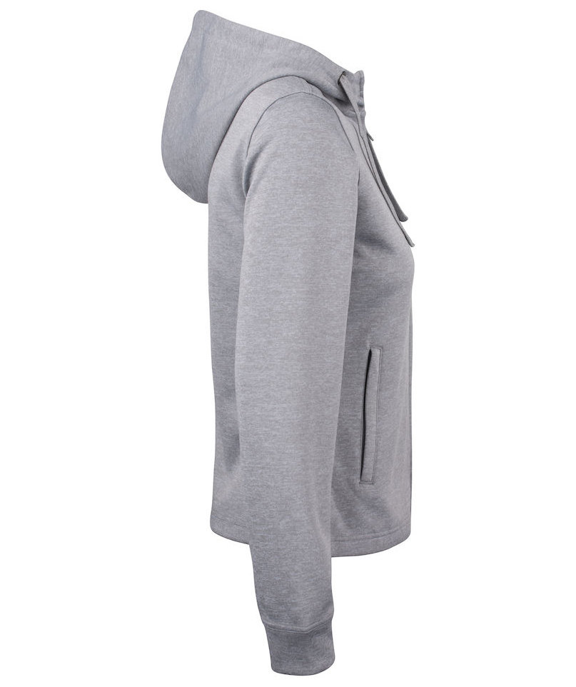 Clique Basic Active Damen Hoodie, Grau Meliert, large image number 2