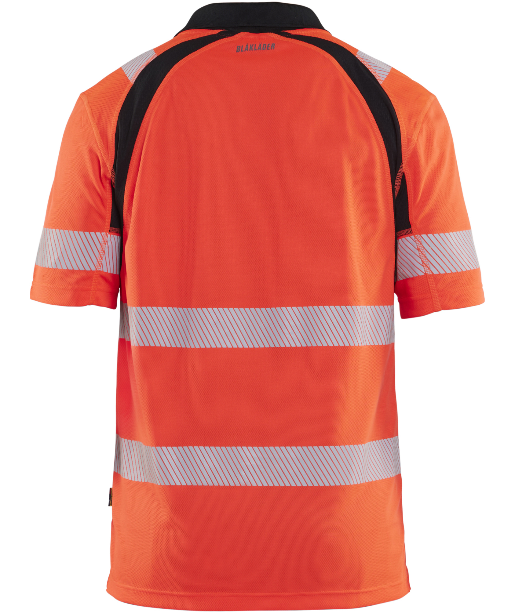 Bl&aring;kl&auml;der polo T-shirt, Hi-Vis r&oslash;d/sort, large image number 2