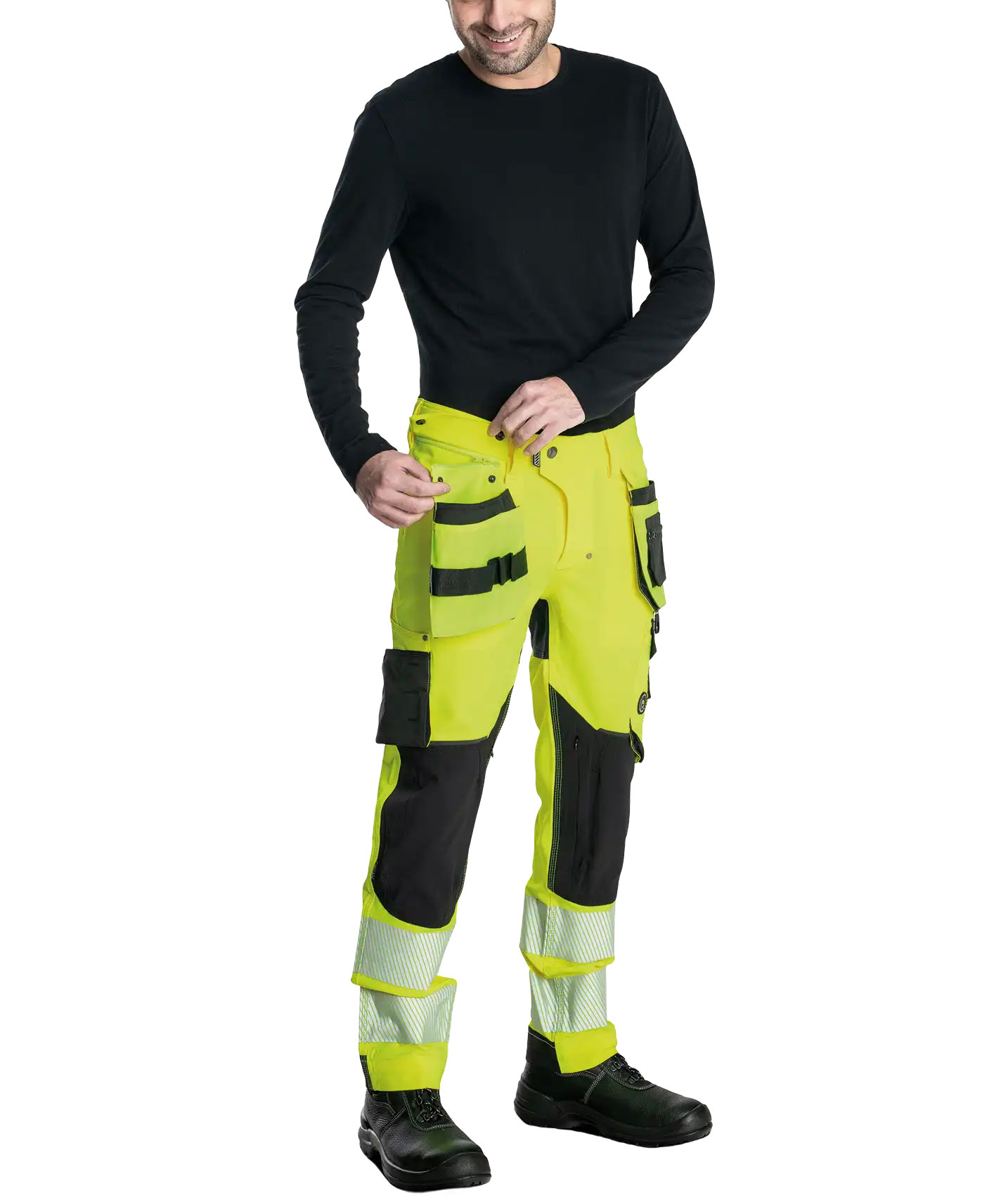 Cerva Neurum Nordics hantverksbyxa full stretch, Varsel Gul, large image number 3