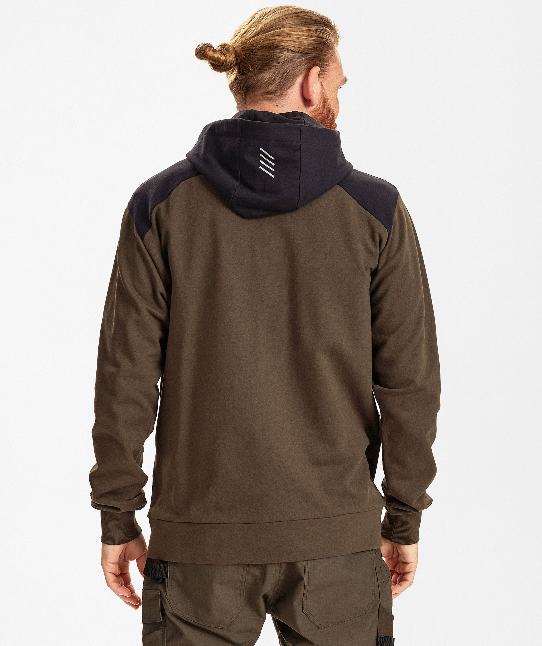 Engel Entire hoodie med dragkedja, Forest Green/Black, large image number 4