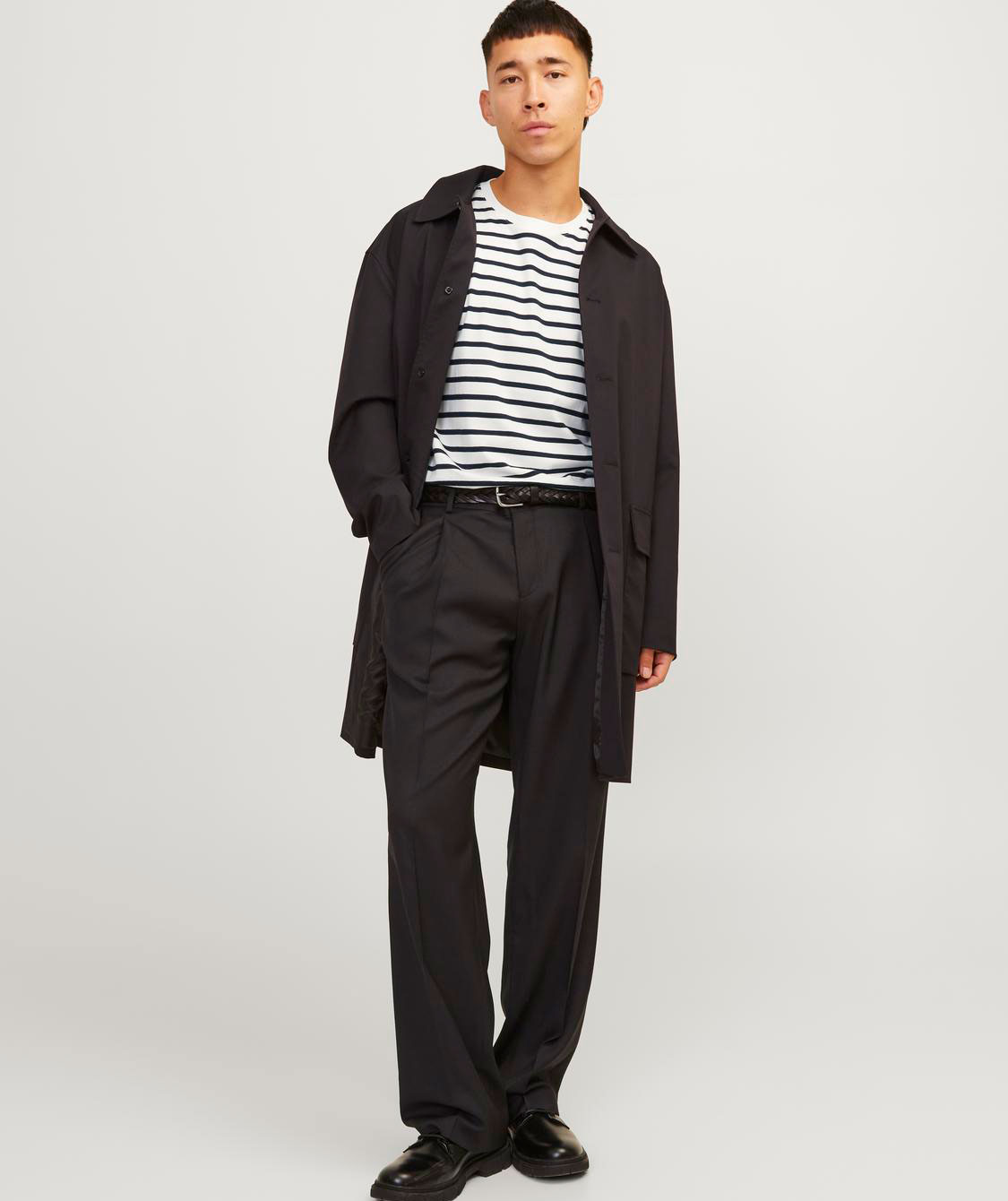 Jack & Jones JJEORGANIC Basic T-shirt, Cloud Dancer/Navy Blazer, large image number 6