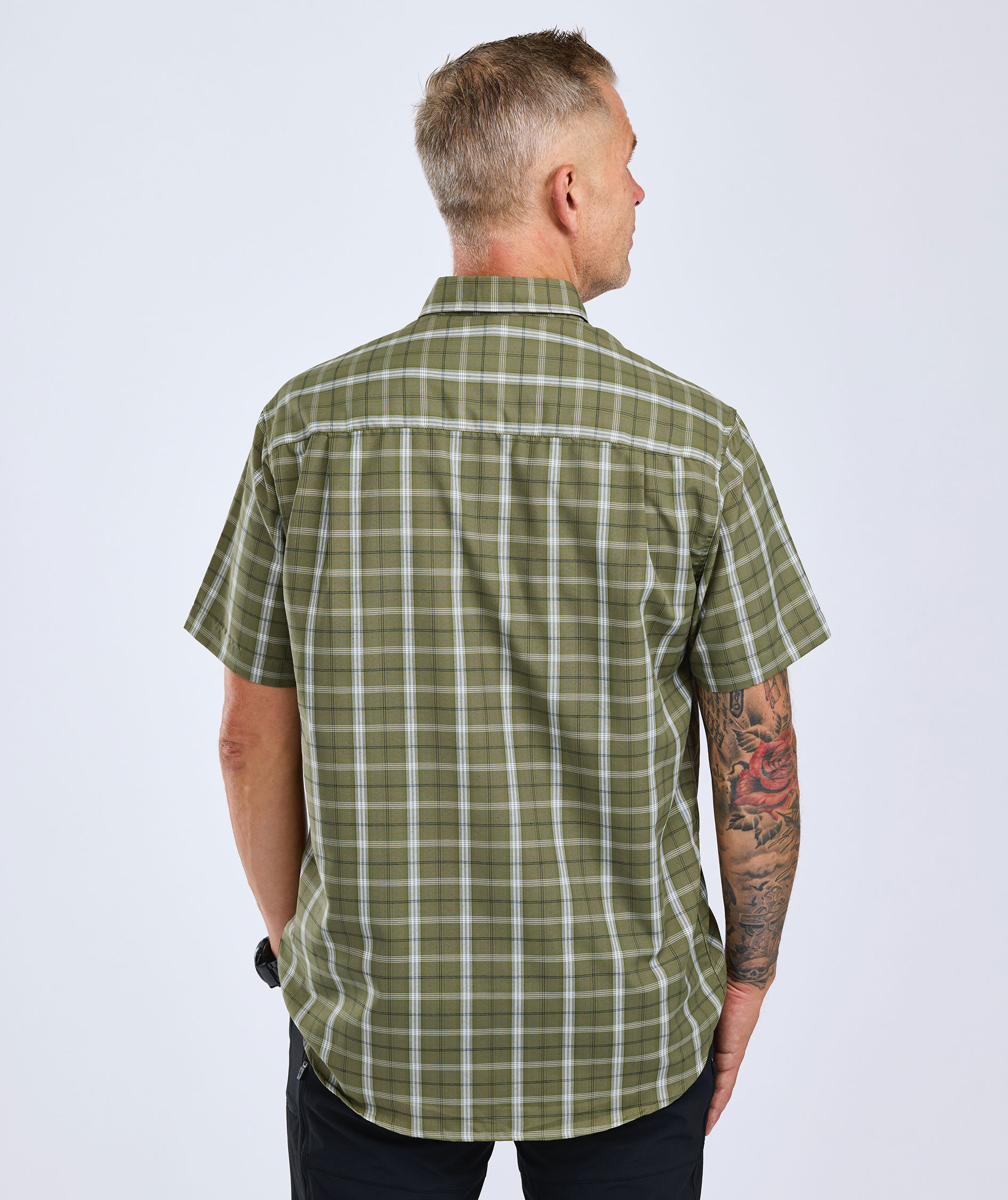 Pinewood Summer kort&aelig;rmet skjorte, Olive, large image number 3