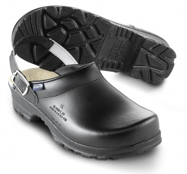 2:a sortering Sika flex tr&auml;skor med h&auml;lrem OB, Svart