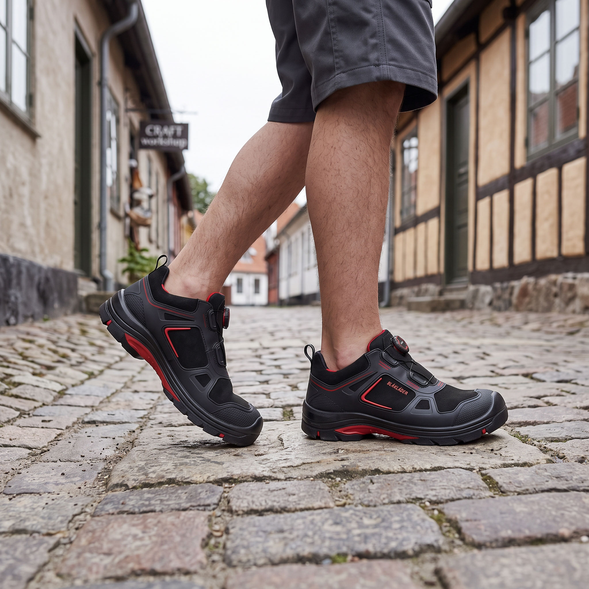 Bl&aring;kl&auml;der Gecko safety shoes S3, Black/Red, large image number 1
