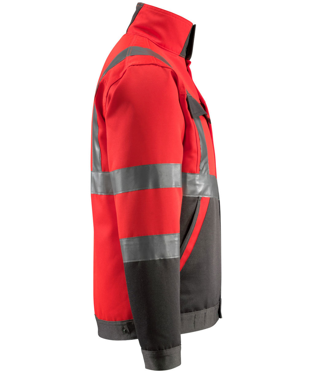 Mascot Safe Light Forster Arbeitsjacke, Hi-vis Rot/dunkles Anthrazit, large image number 3