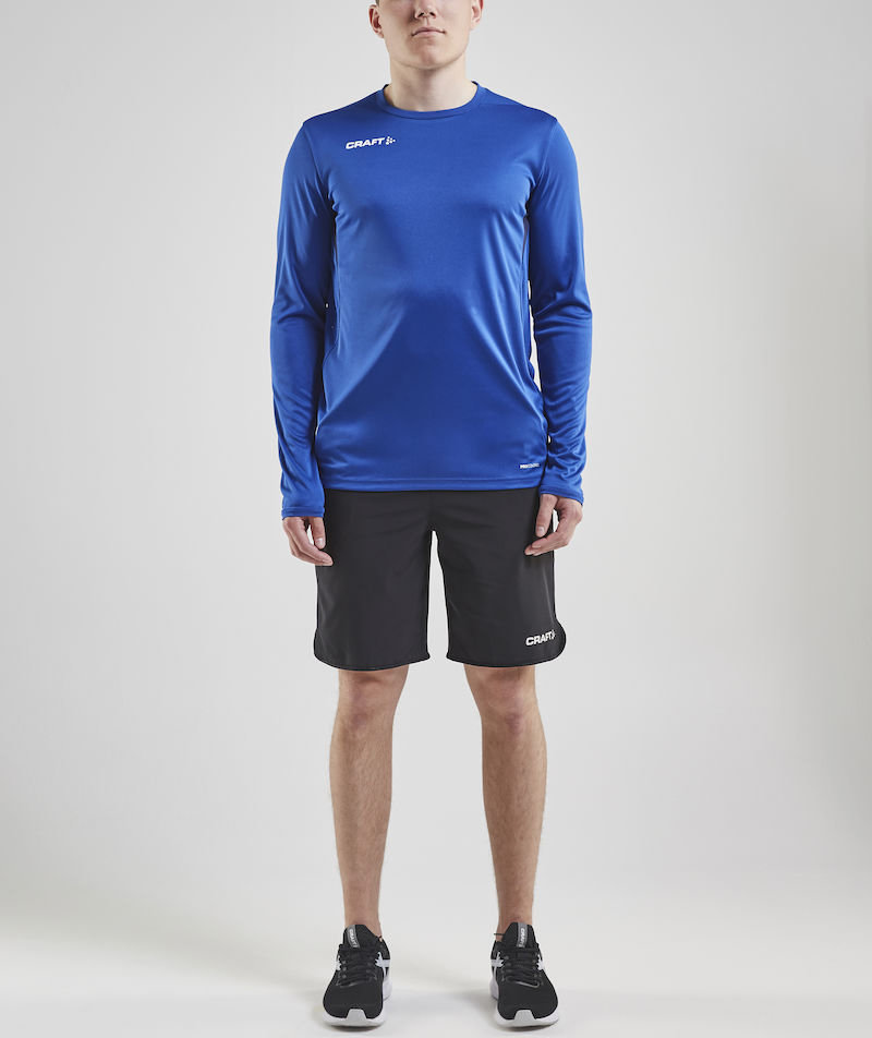 Craft Pro Control Impact langermet T-skjorte, Navy/Club cobolt, large image number 2