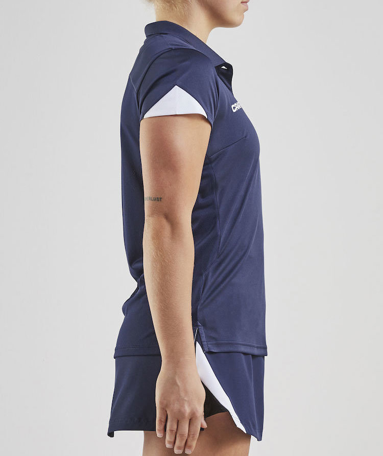 Craft Pro Control Impact Damen Poloshirt, Navy/White, large image number 3
