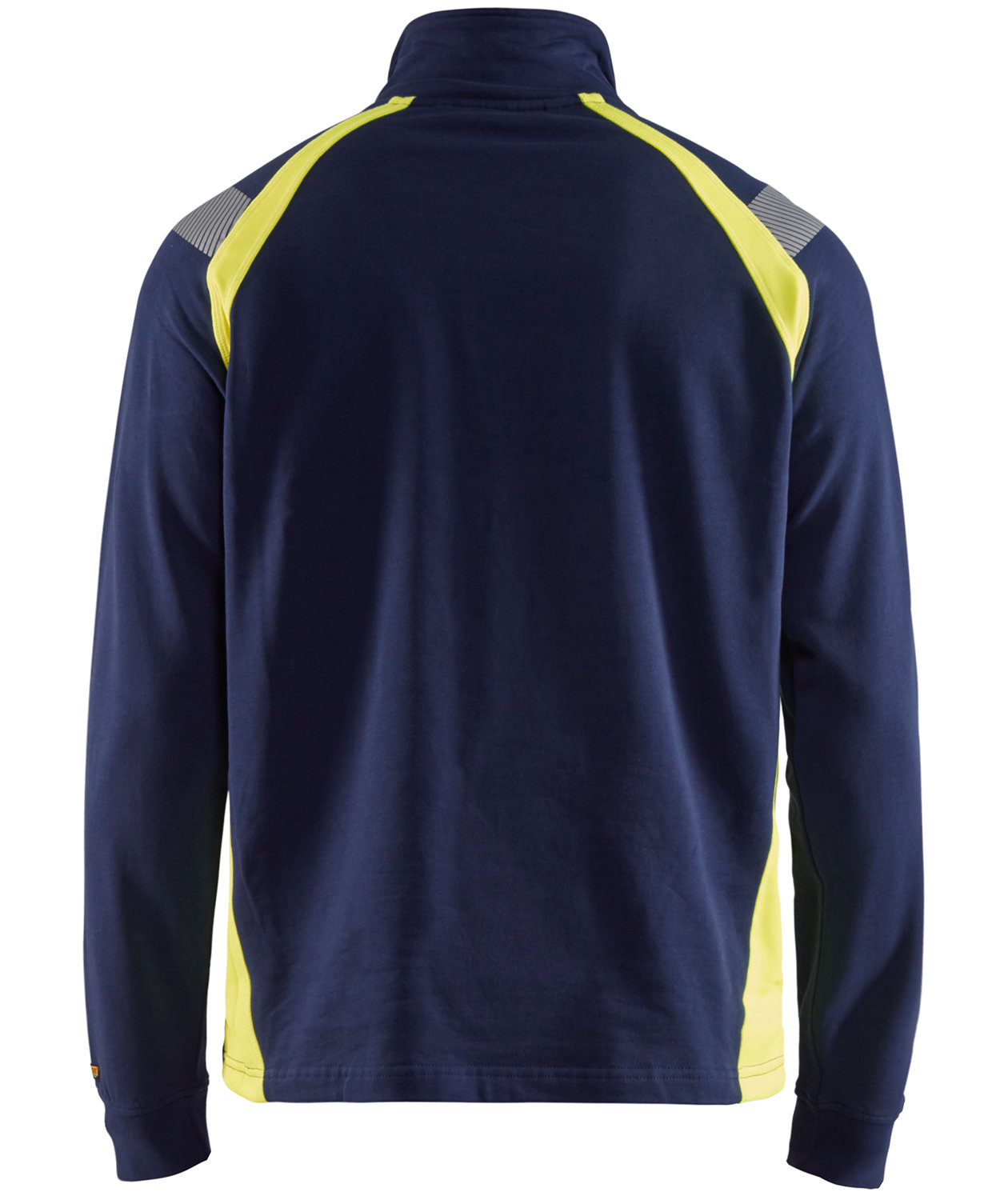 Bl&aring;kl&auml;der sweatshirt half zip, Marine/Hi-Vis gul, large image number 1
