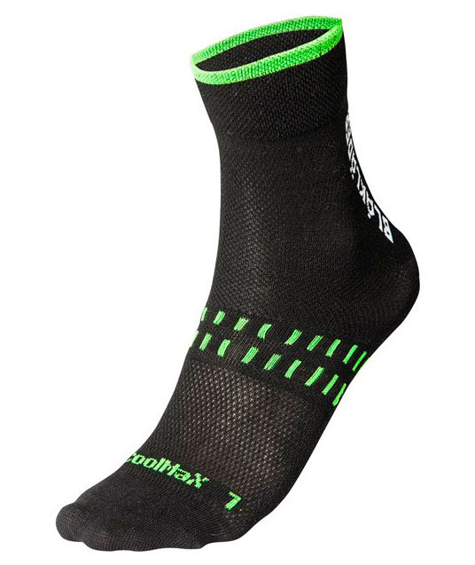 Bl&aring;kl&auml;der Dry 2-pak sokker/str&oslash;mper, Sort/Gr&oslash;n