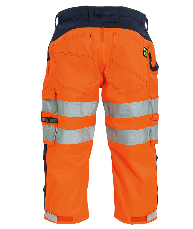Tranemo CE-ME 3/4-Arbeitshose, Hi-vis Orange/Marine